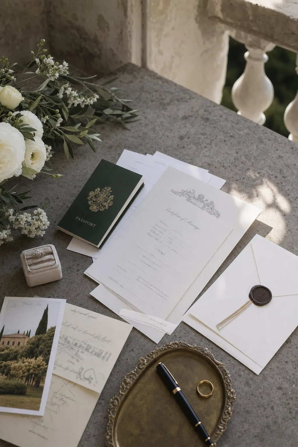 Destination wedding paperwork planning in Spain