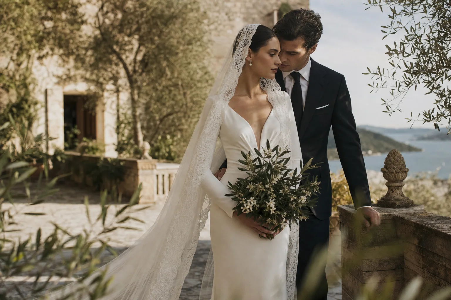Destination wedding in Spain: The Mantilla and Orange Blossoms: Traditional Spanish Bridal Elements