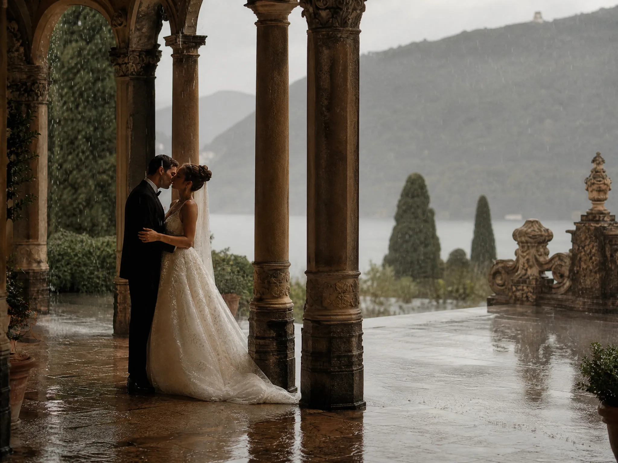 Luxury wedding detail: How Rain Transforms Your Wedding Photography and Videography