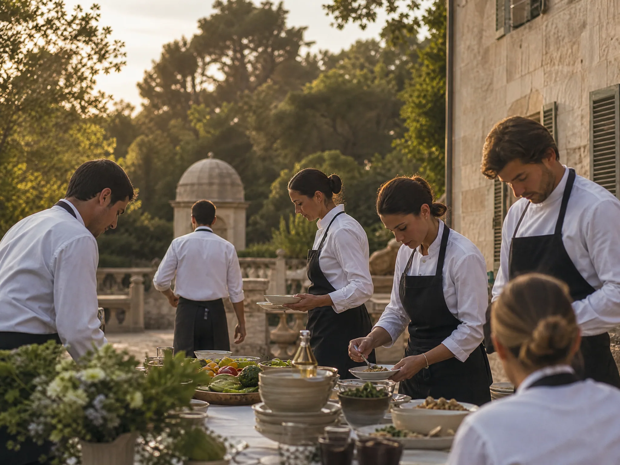 Wedding reception detail: Spanish Venue Catering Practices for Staff Meals