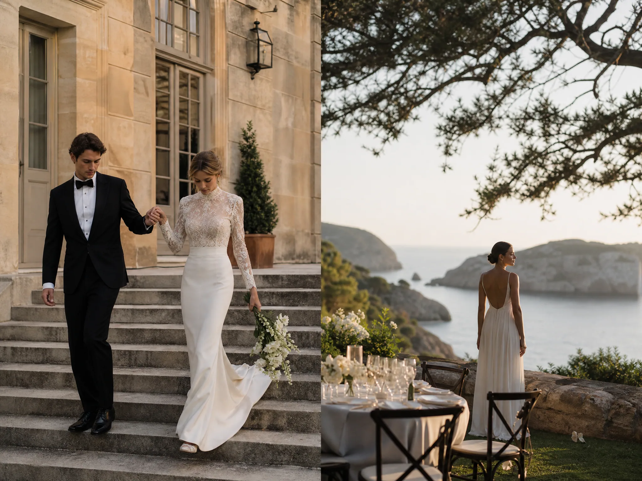 Destination wedding editorial: Venue Styles and Scenery: Urban Elegance vs Island Paradise