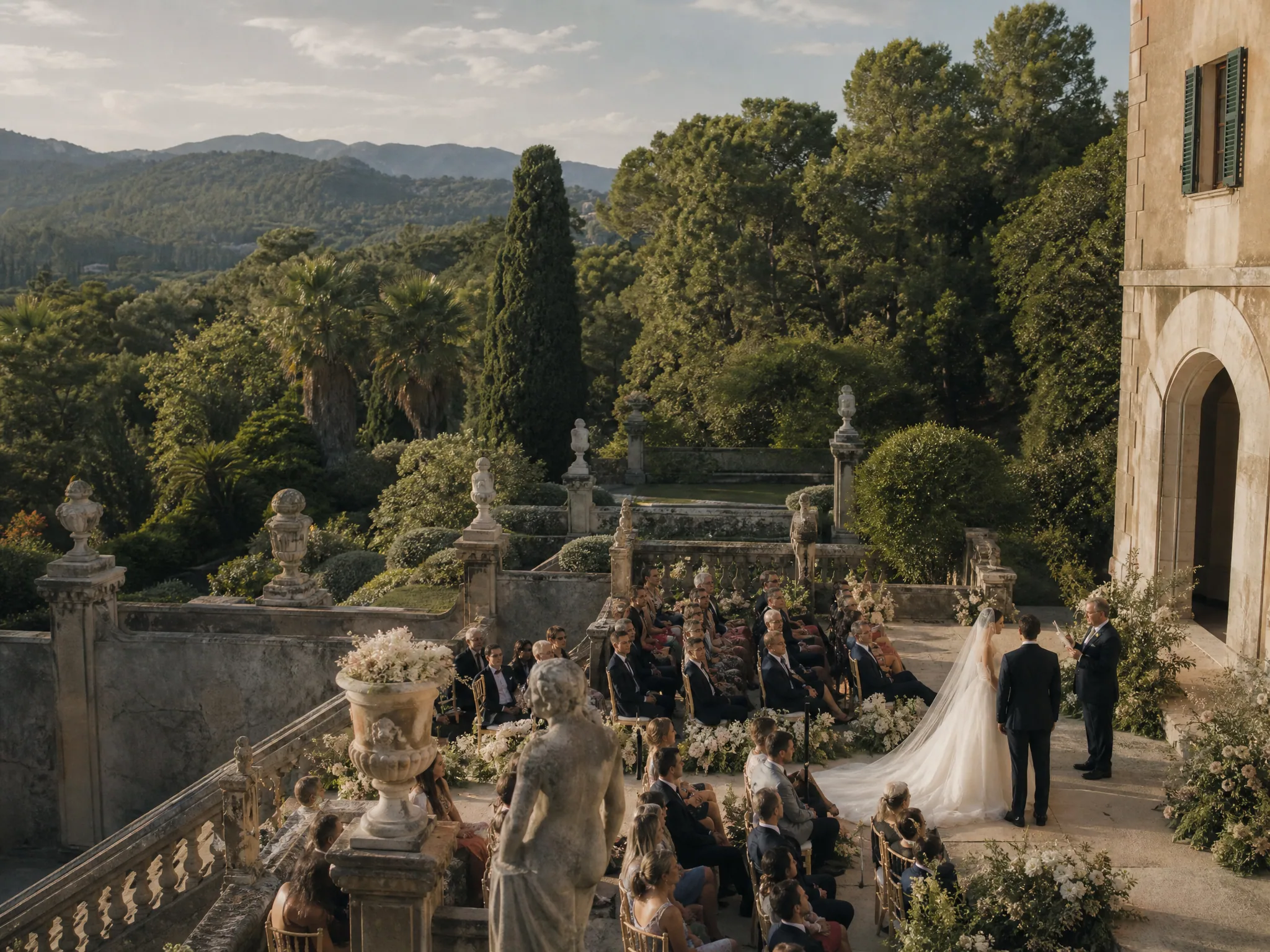 Wedding ceremony in Spain: Choose a getting-ready space that works for people and camera
