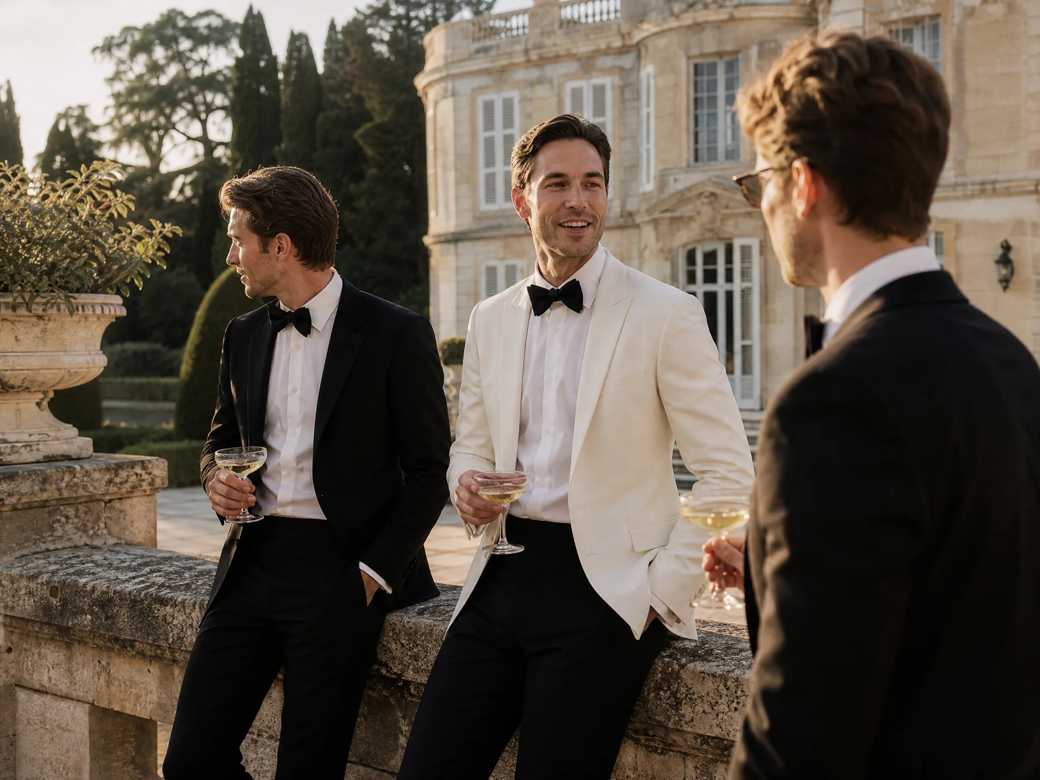 Wedding reception detail: Suits, Tuxedos, and Groomswear Logistics
