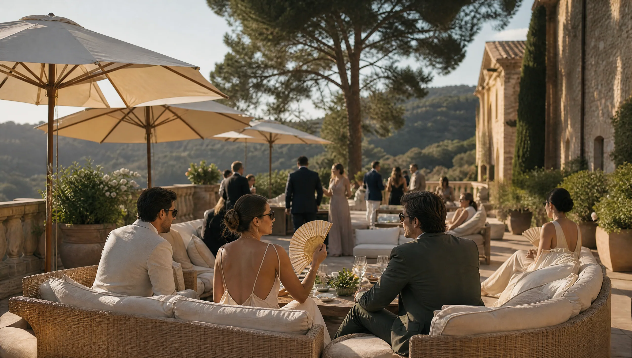 Confort de los Invitados en el Calor del Verano Español: Sombra, Hidratación y Planes de Refrigeración para Bodas de Destino