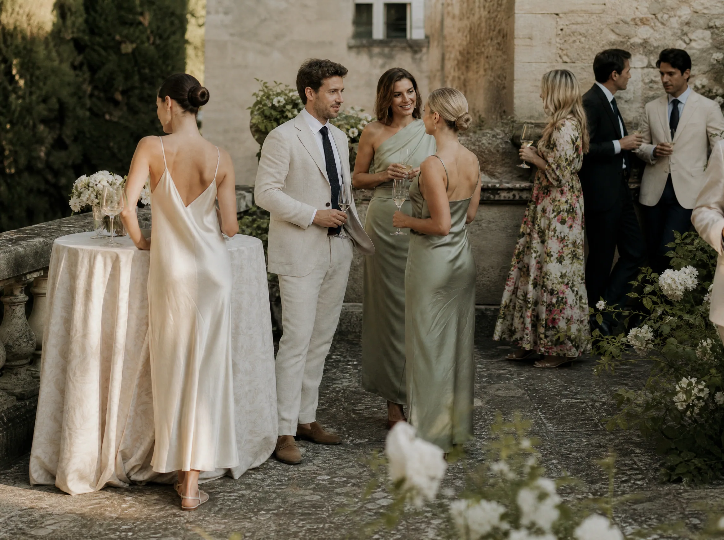 Wedding reception detail: Design for Spanish Heat, Wind, and Standing Fatigue