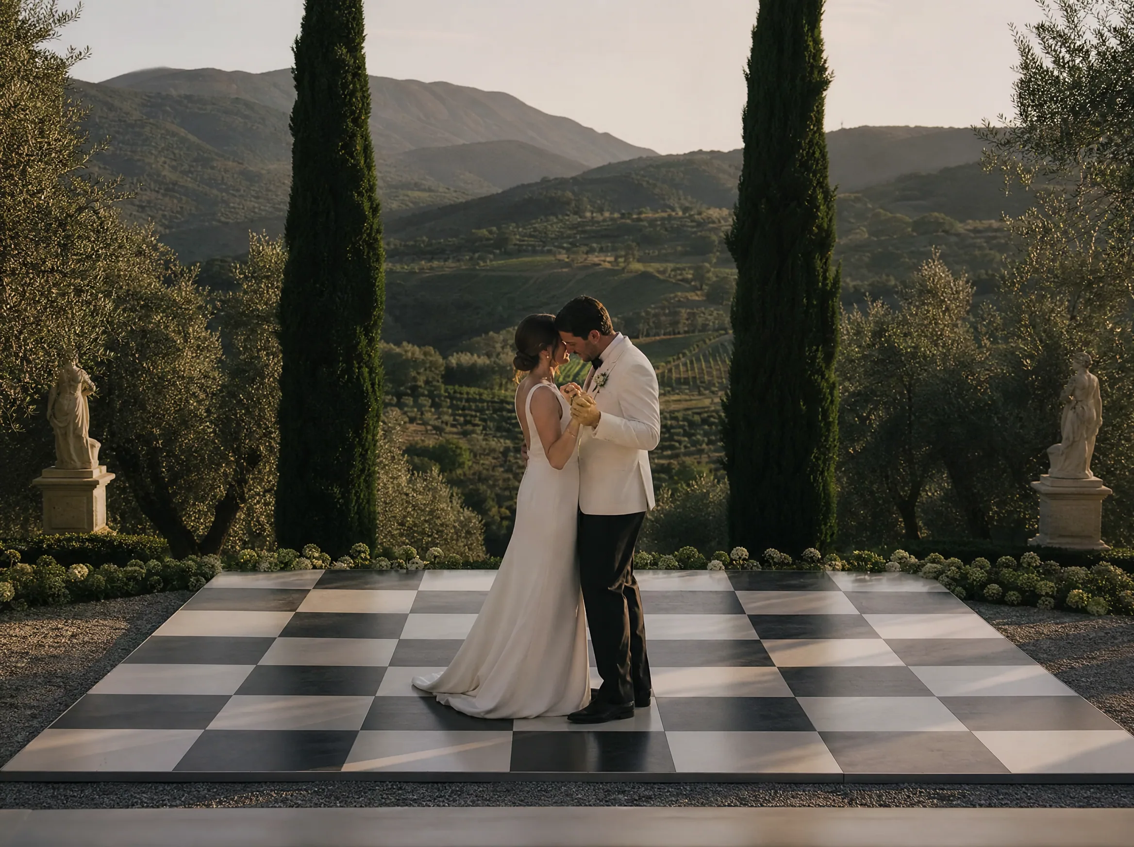 Destination wedding in Spain: Place the Floor Where Power, Sound, and Guest Flow Already Work