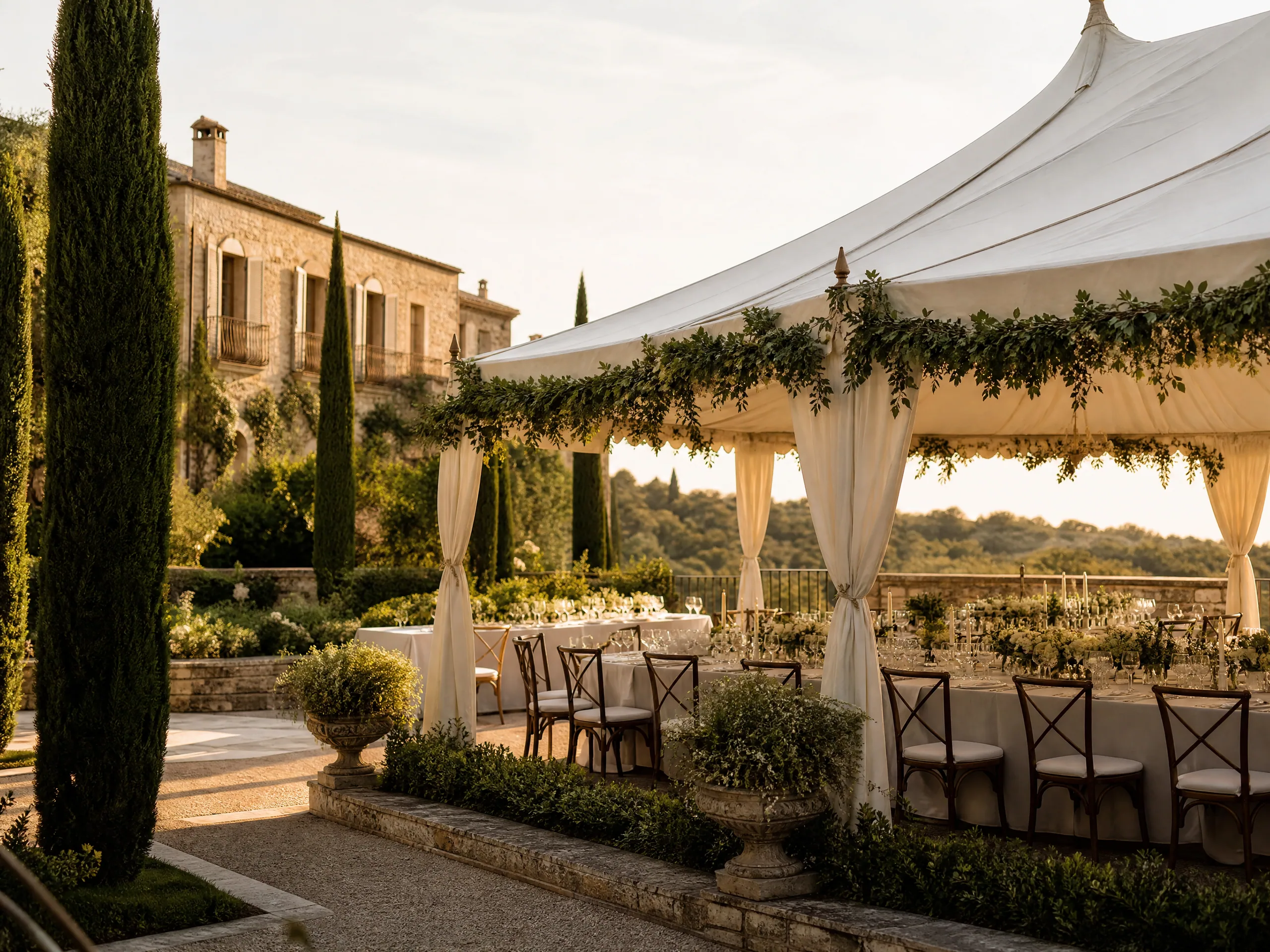 Luxury wedding detail: Match Tent Type to Venue, Season, and Guest Count