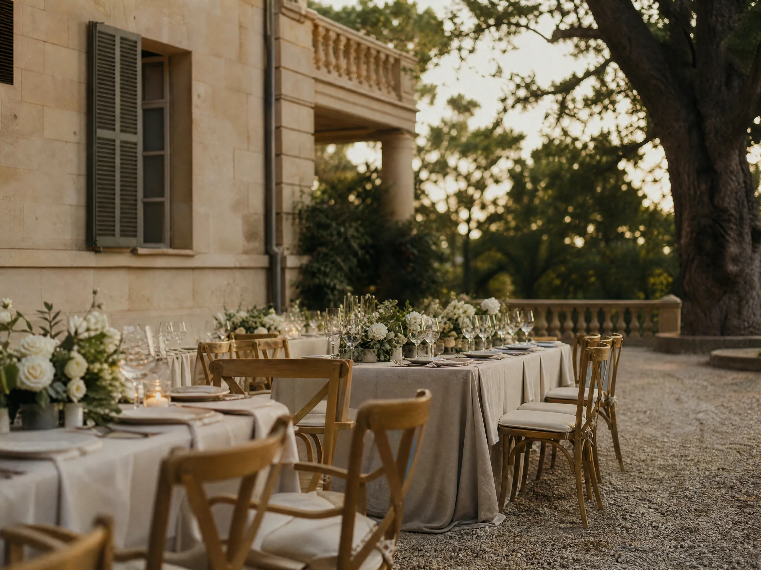 Outdoor Evening Lighting Logistics for Destination Weddings in Spain