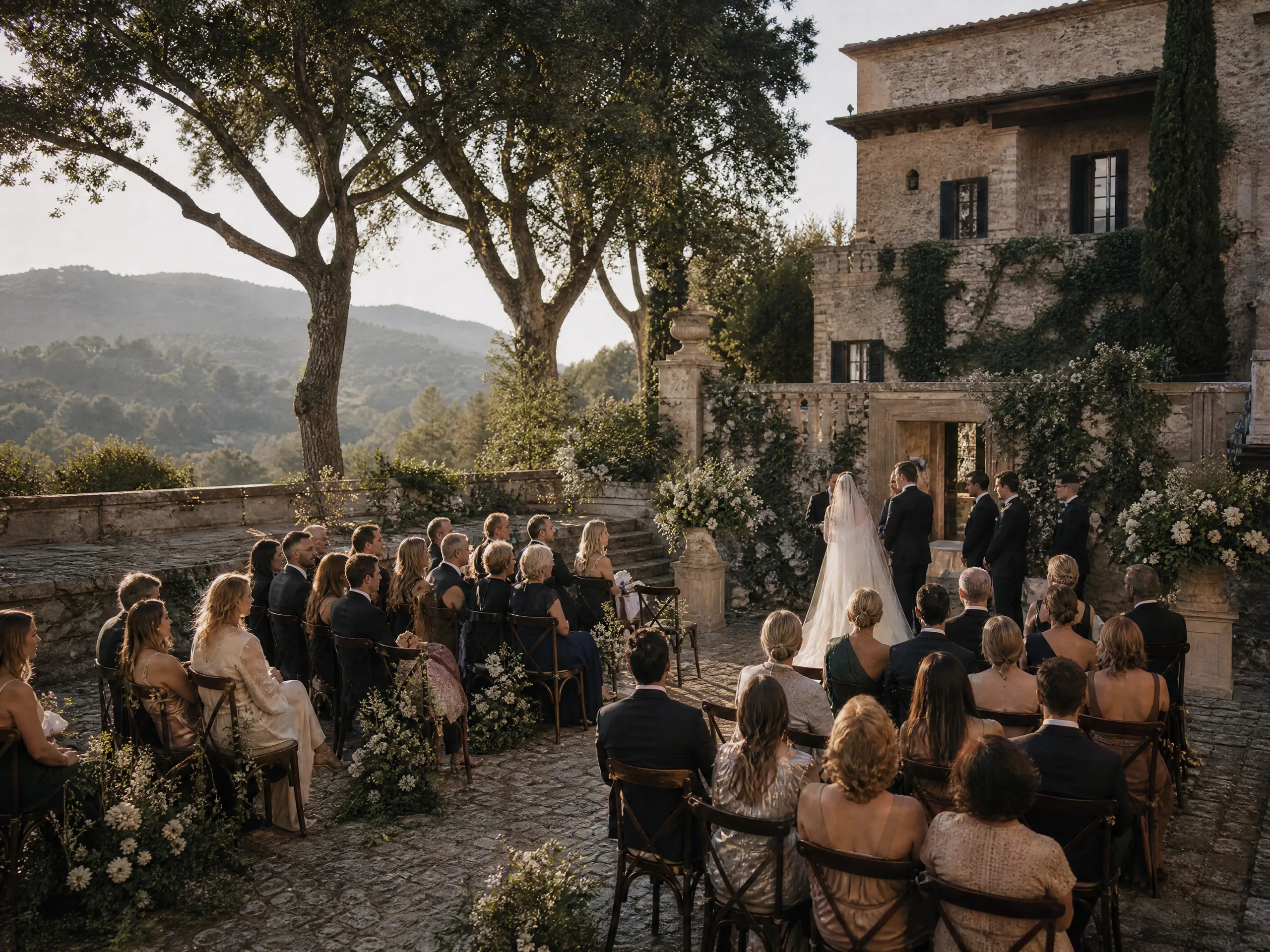 Wedding ceremony in Spain: Build a Cocktail-Hour Buffer Into the Timeline