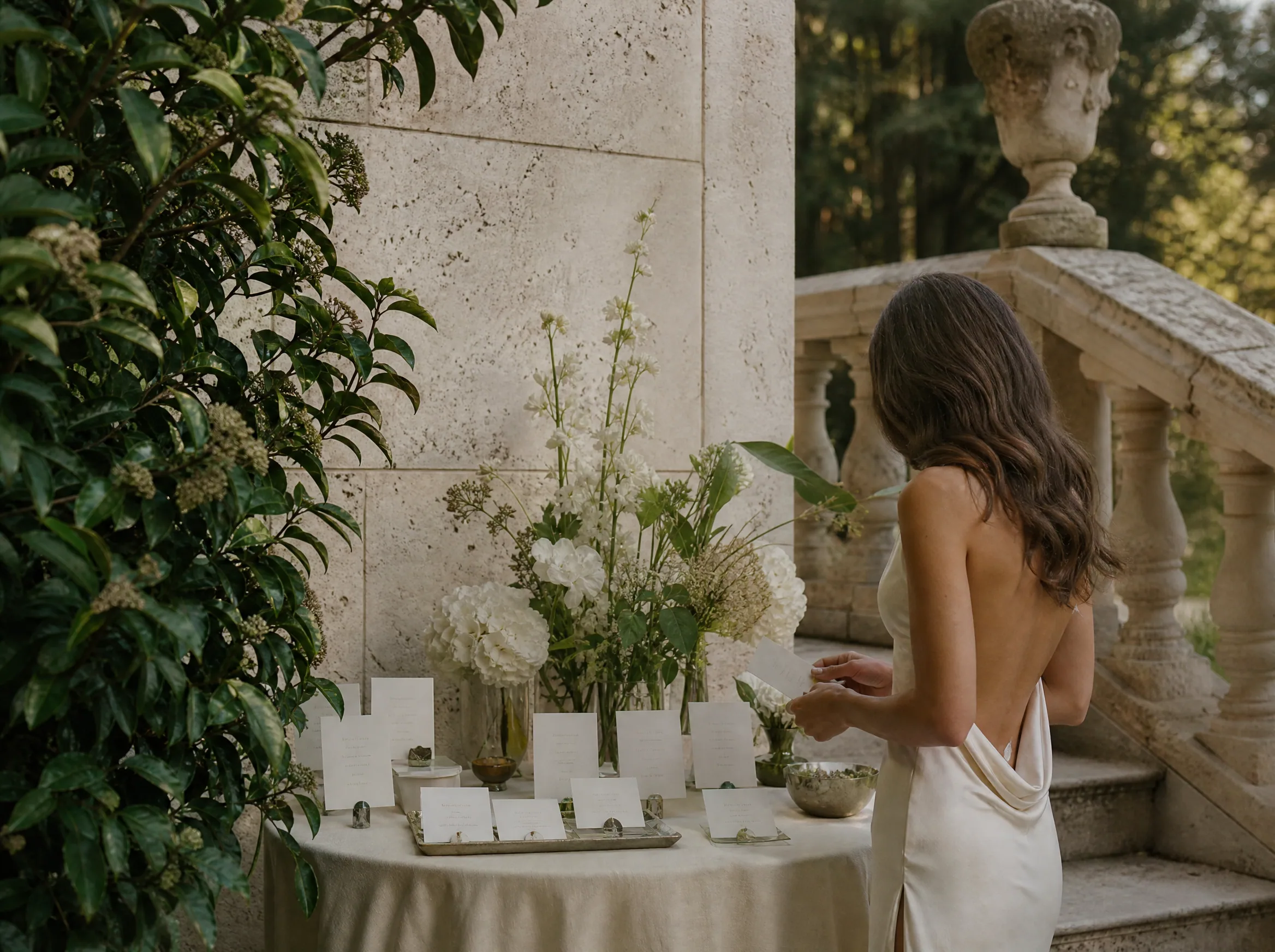Seating Charts and Escort Cards for International Destination Weddings in Spain