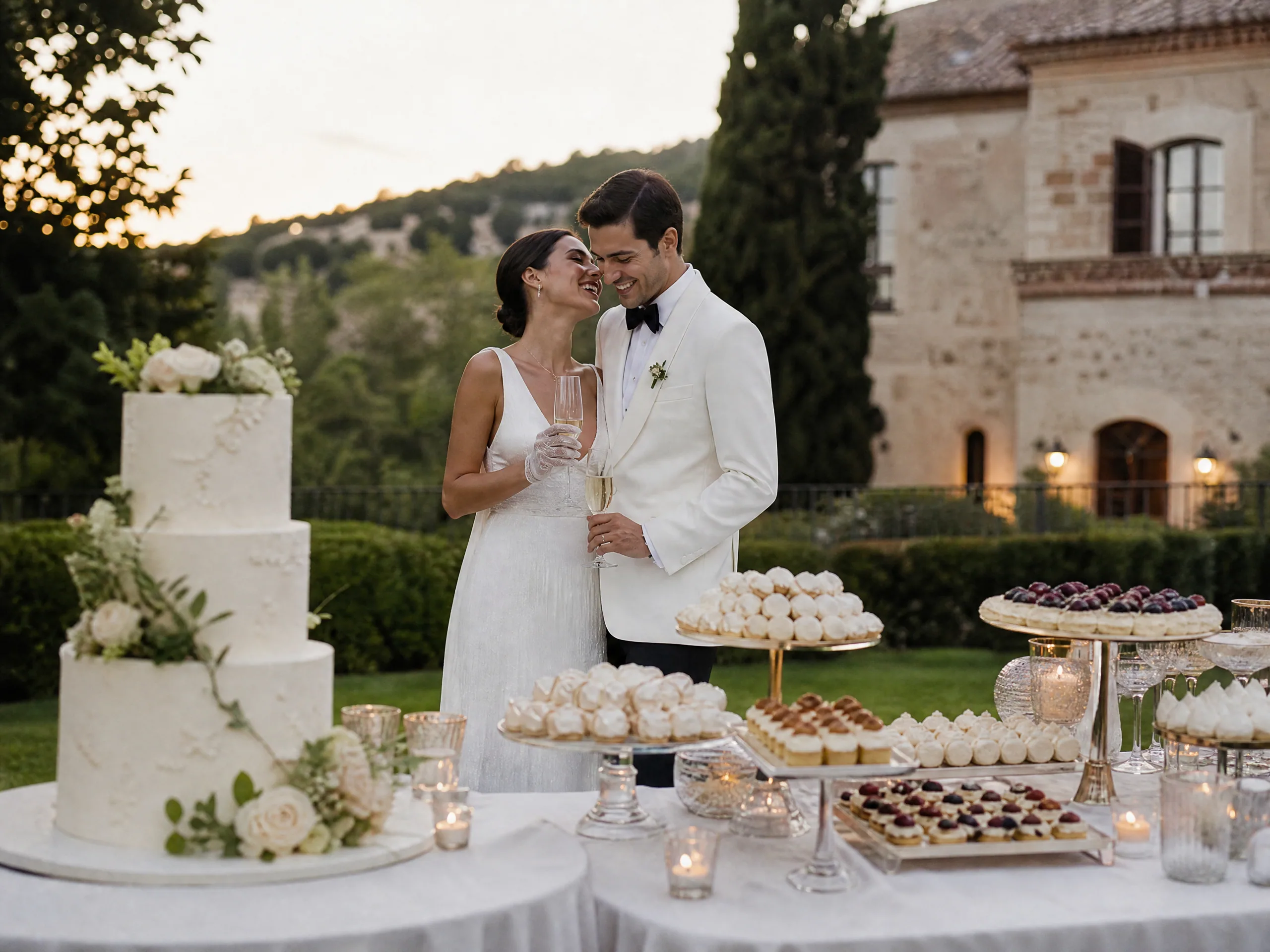 Destination wedding editorial: Decide Whether You Want a Statement Cake, a Dessert Table, or Both