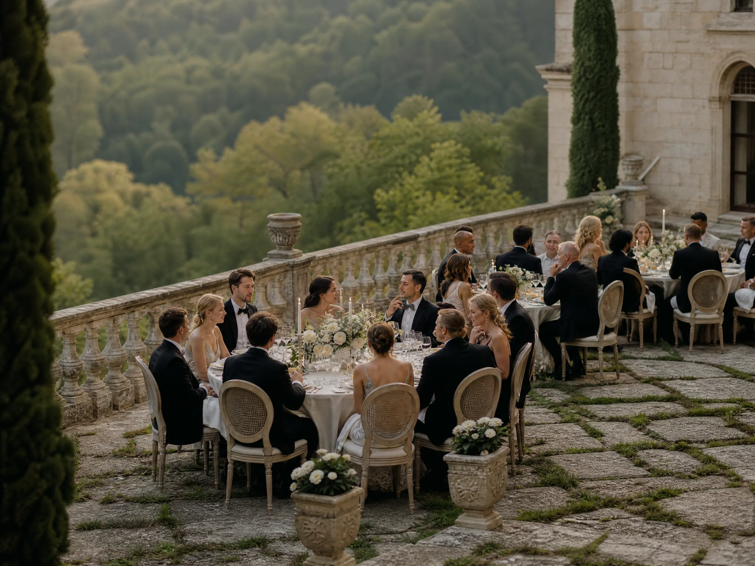 Wedding reception detail: Cobblestones, Gravel, Grass, and Stone: What to Tell Guests