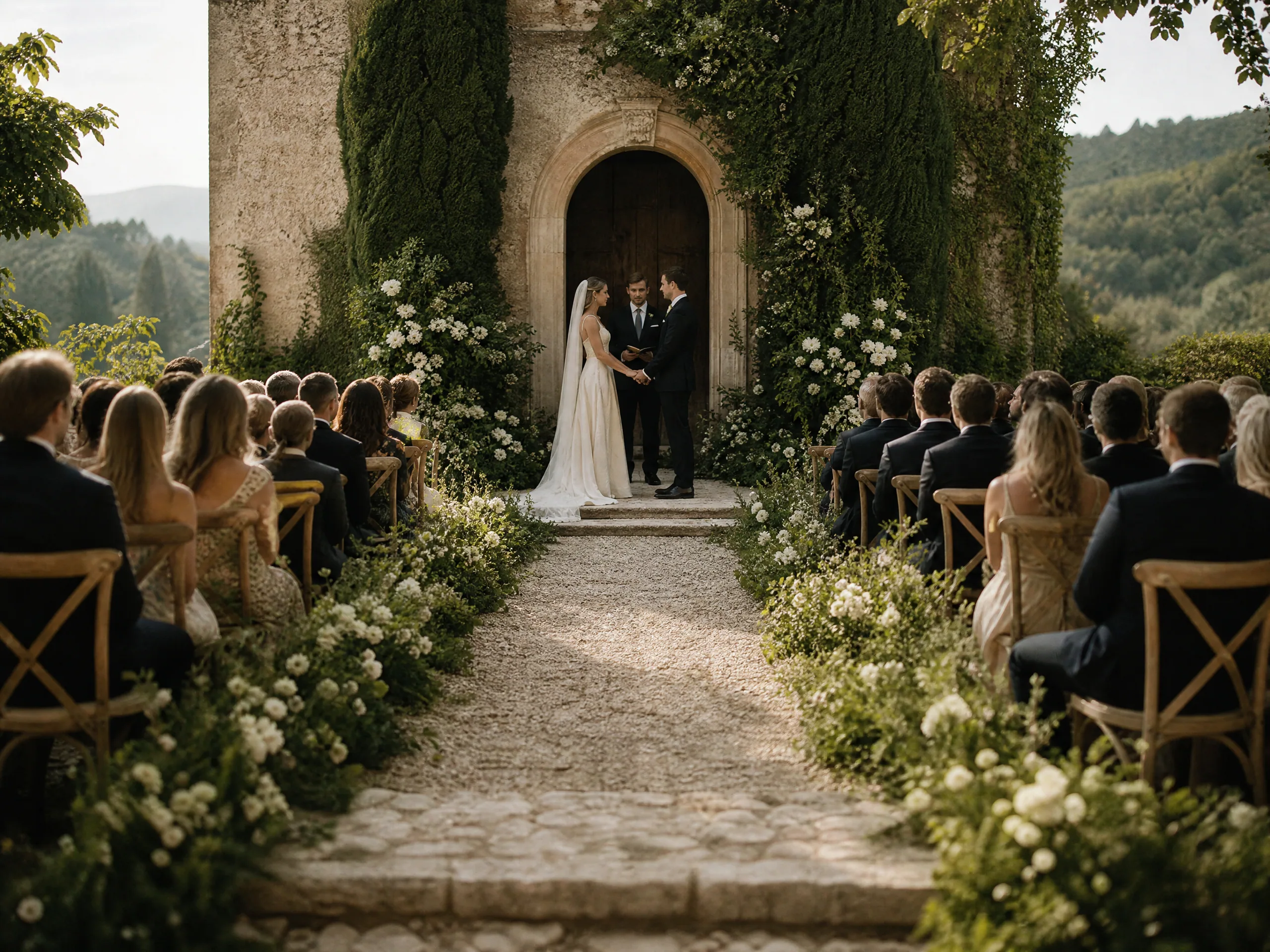 Wedding ceremony in Spain: Cobblestones, Gravel, Grass, and Stone: What to Tell Guests