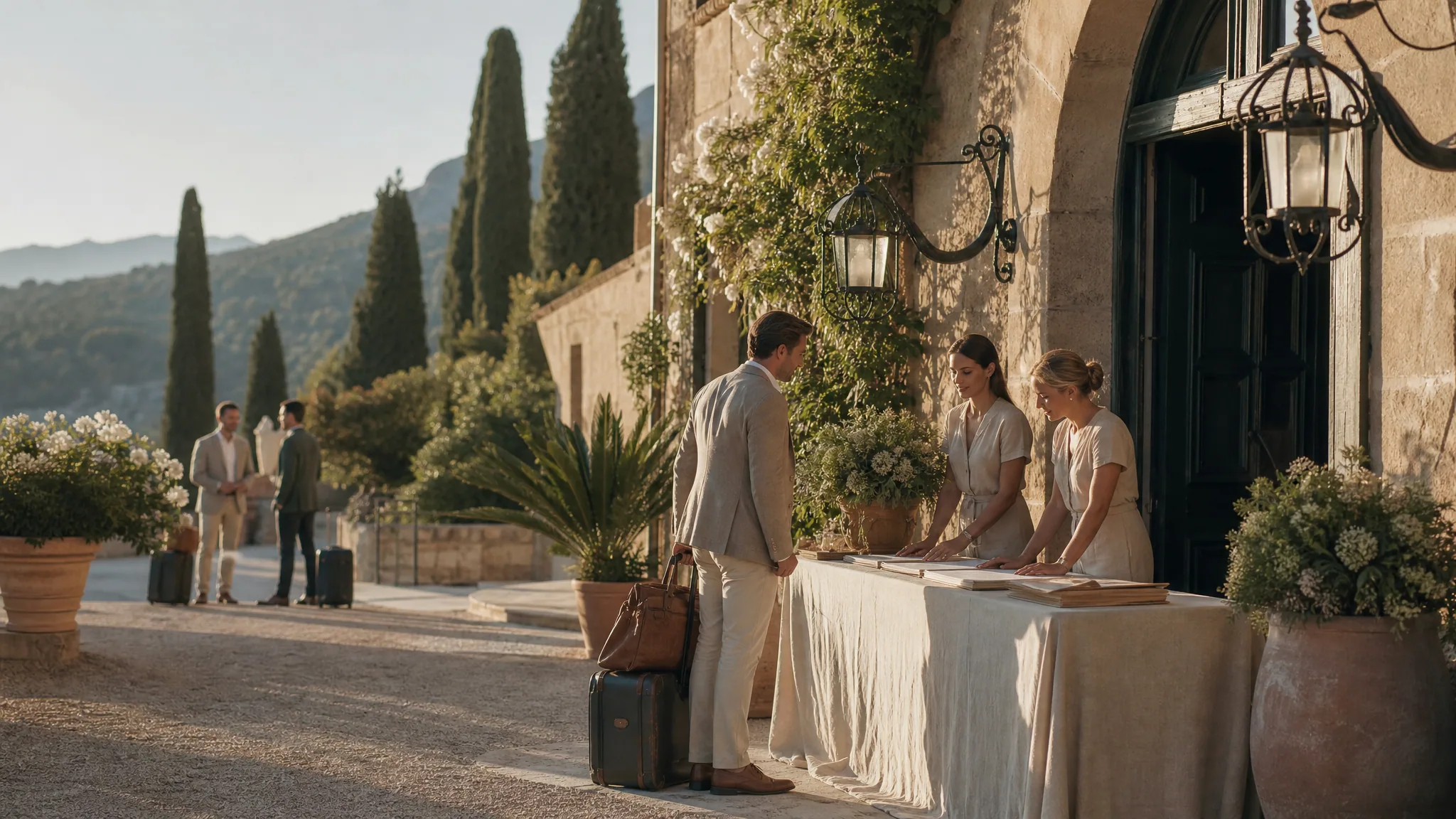 Guest Welcome Desk and Arrival Check-In Logistics for Destination Weddings in Spain