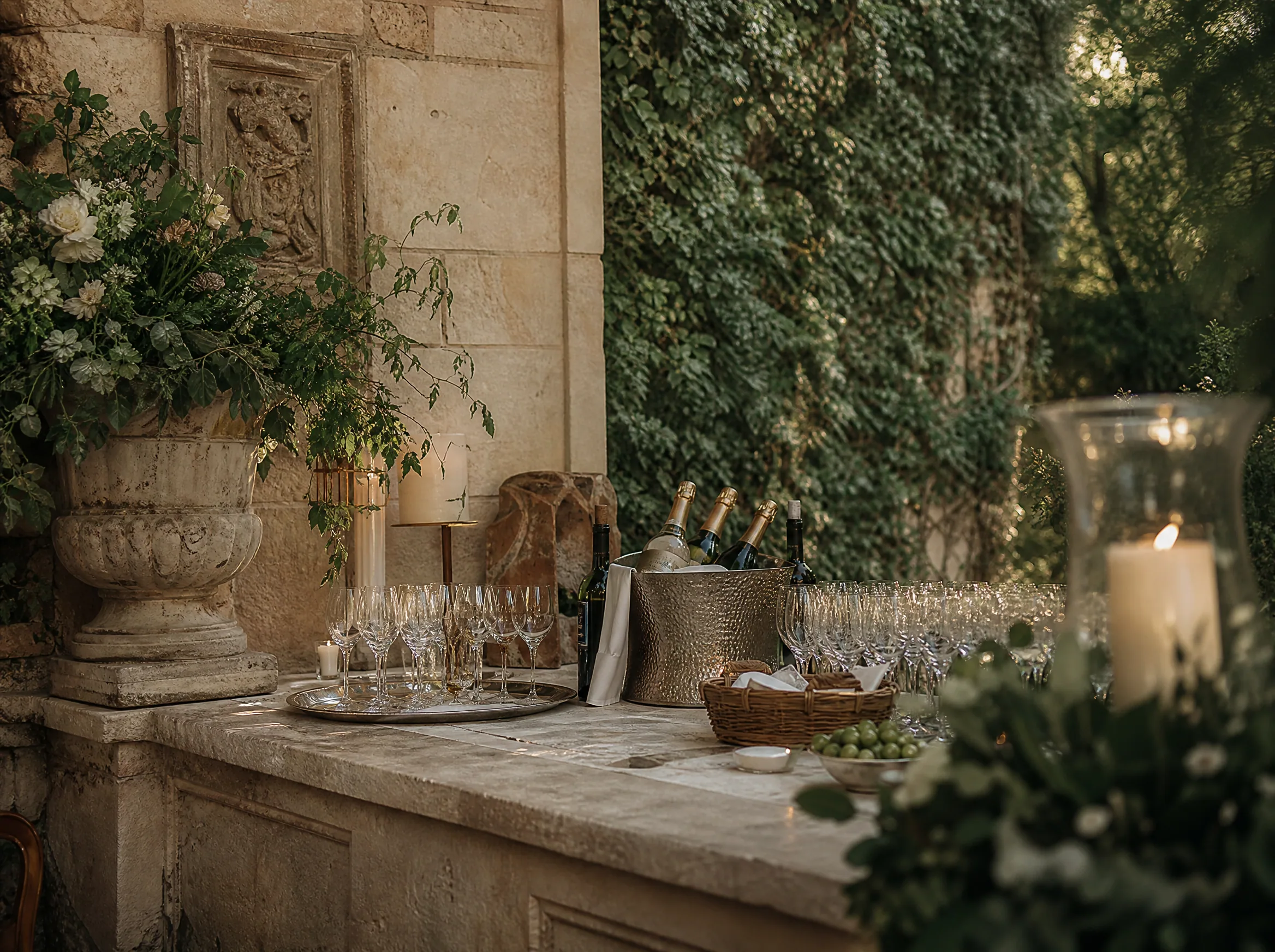 Wedding reception detail: Stock the space like a hospitality toolkit, not a hotel suite