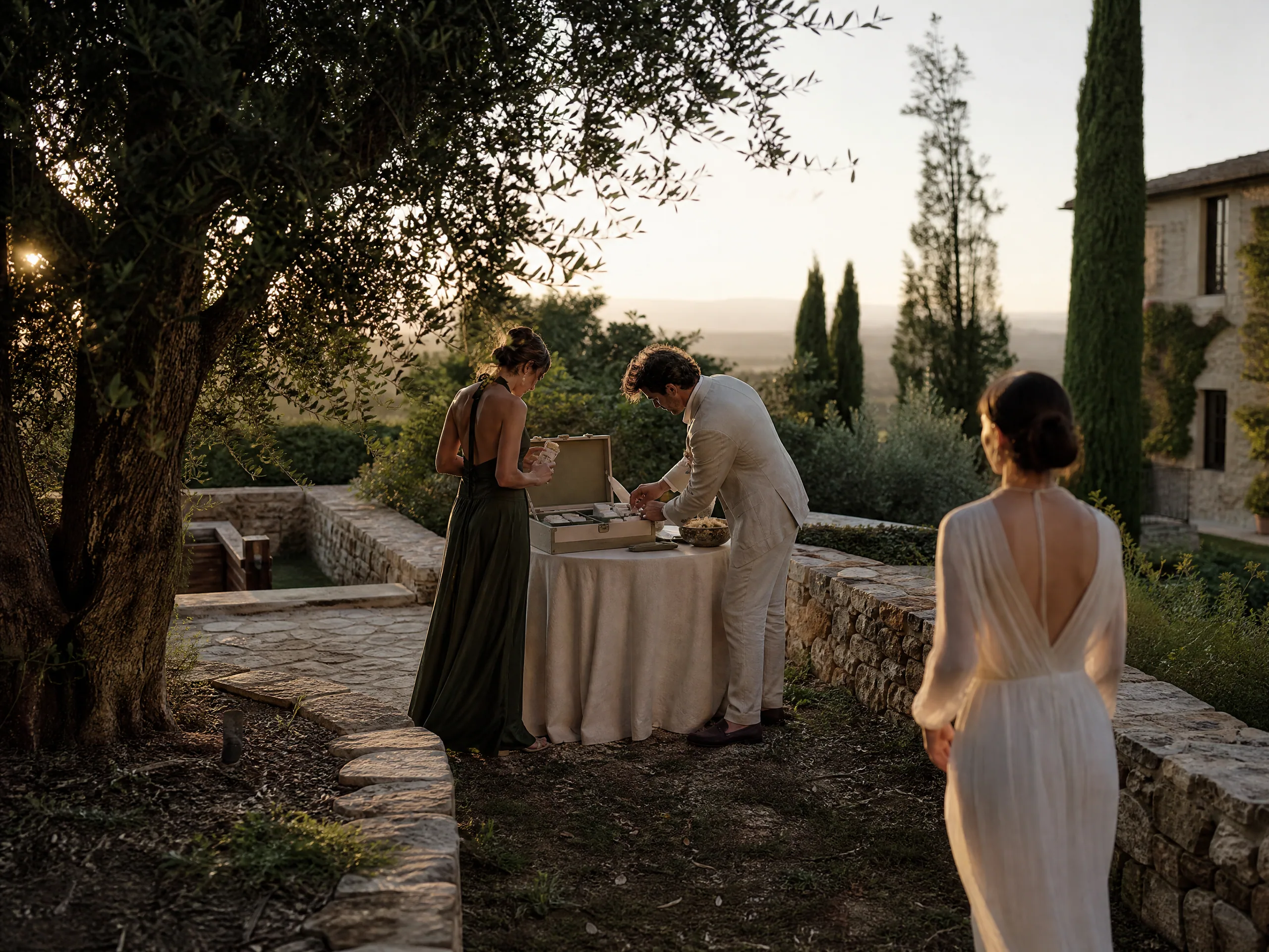 Destination wedding in Spain: Place the kit where people can reach it without a scene