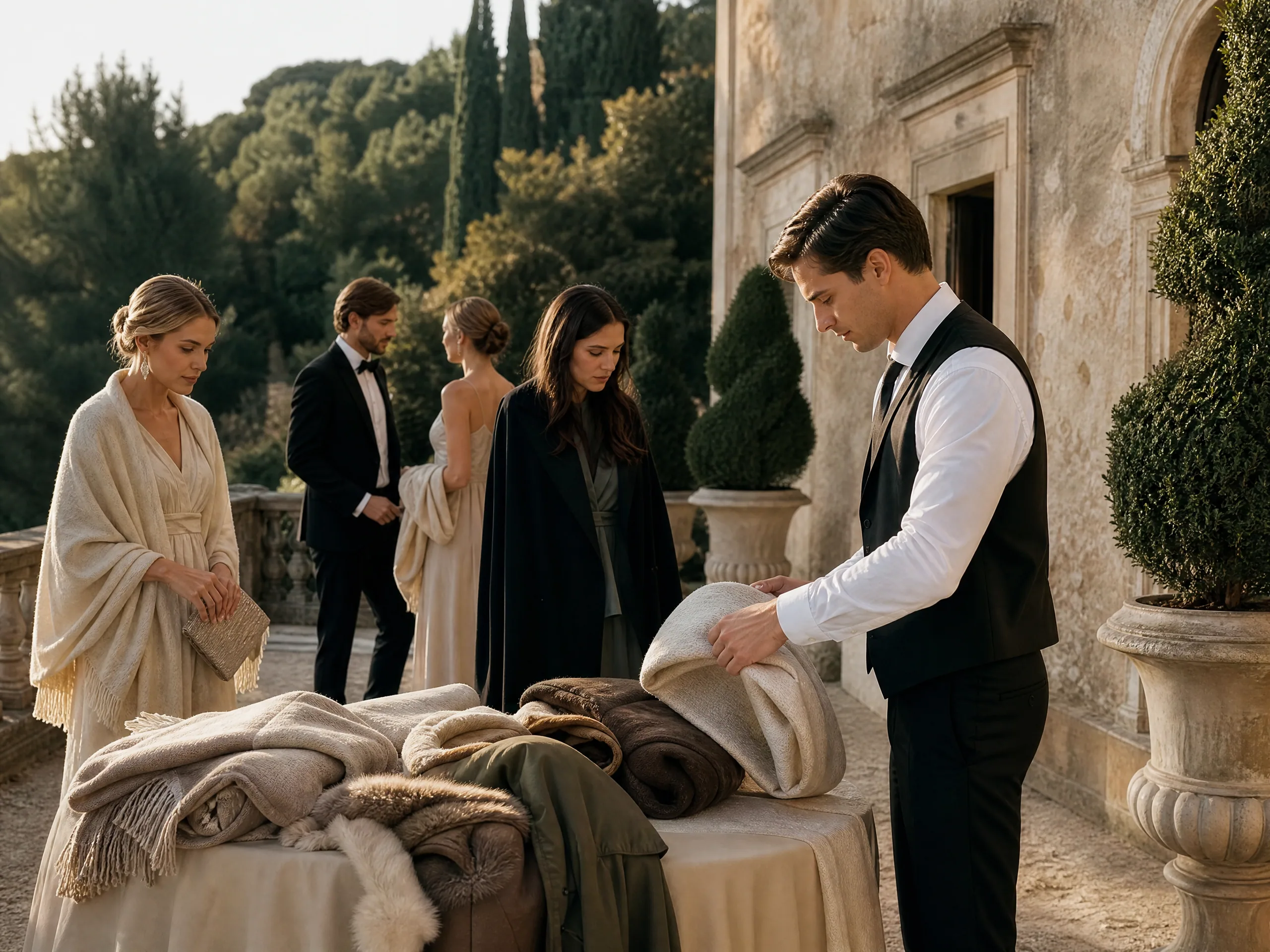 Guest Coat Check and Evening Wrap Logistics for Destination Weddings in Spain