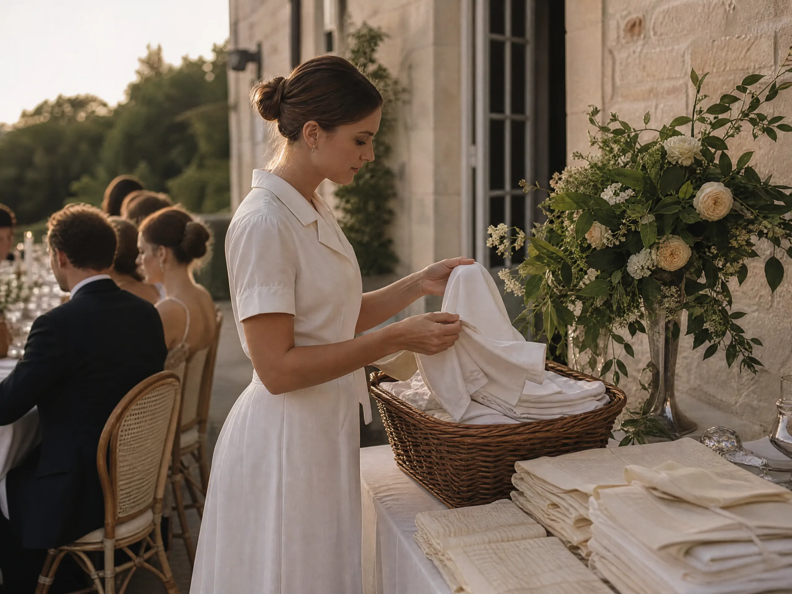 Wedding reception detail: Hotel laundry, pressing, and express options