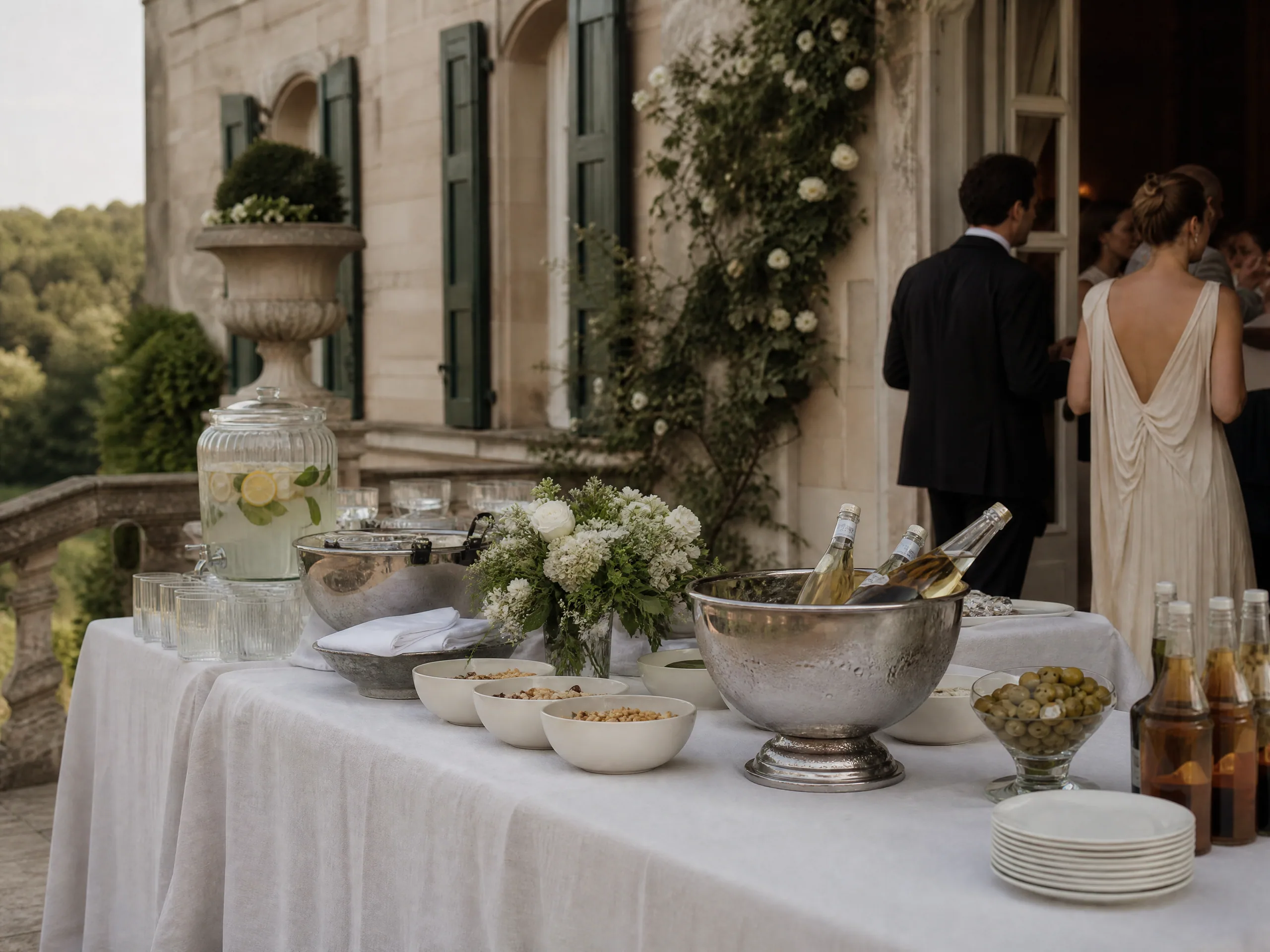 Wedding reception detail: Stock a welcome layer before anyone’s personal preferences