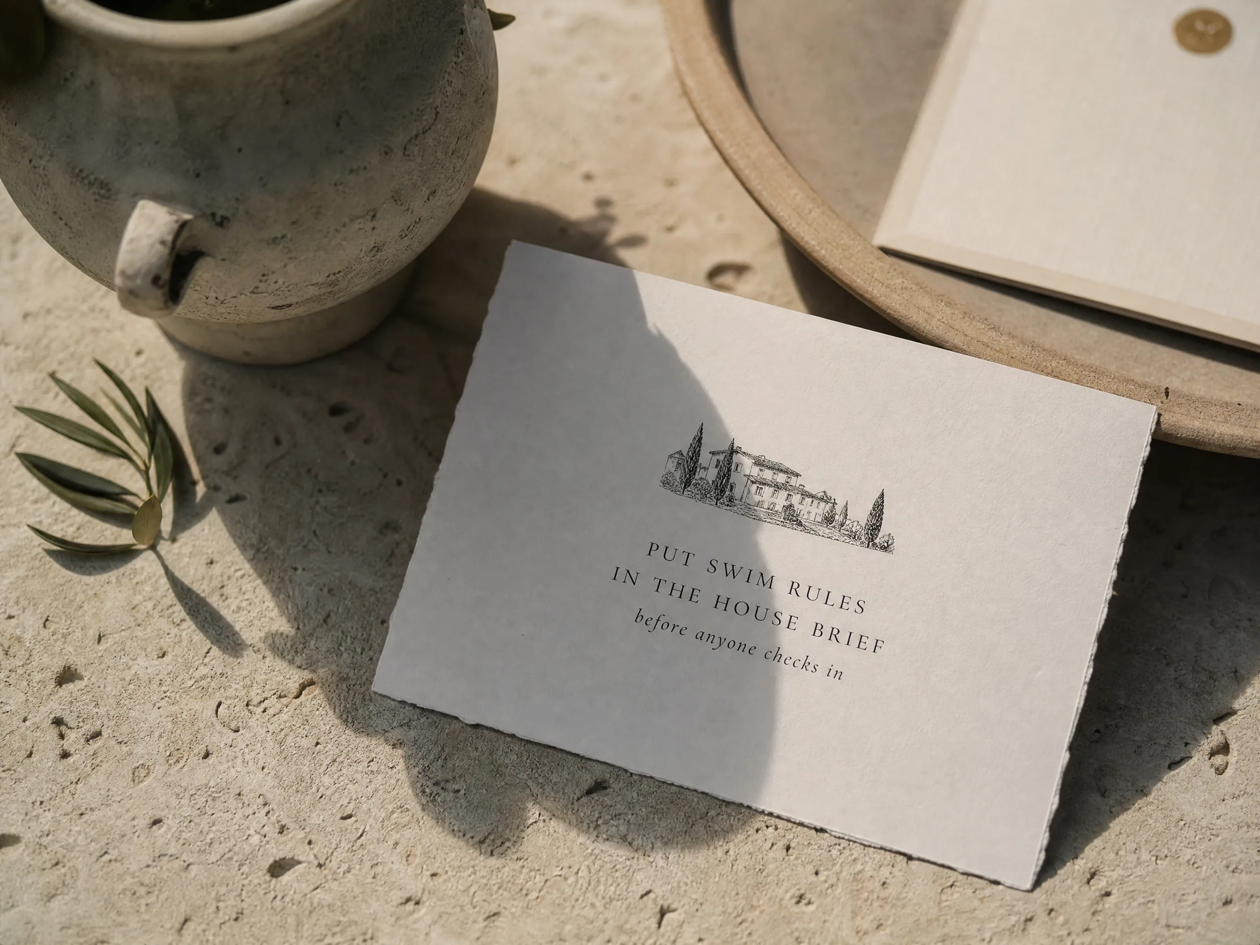 Luxury wedding detail: Put swim rules in the house brief before anyone checks in