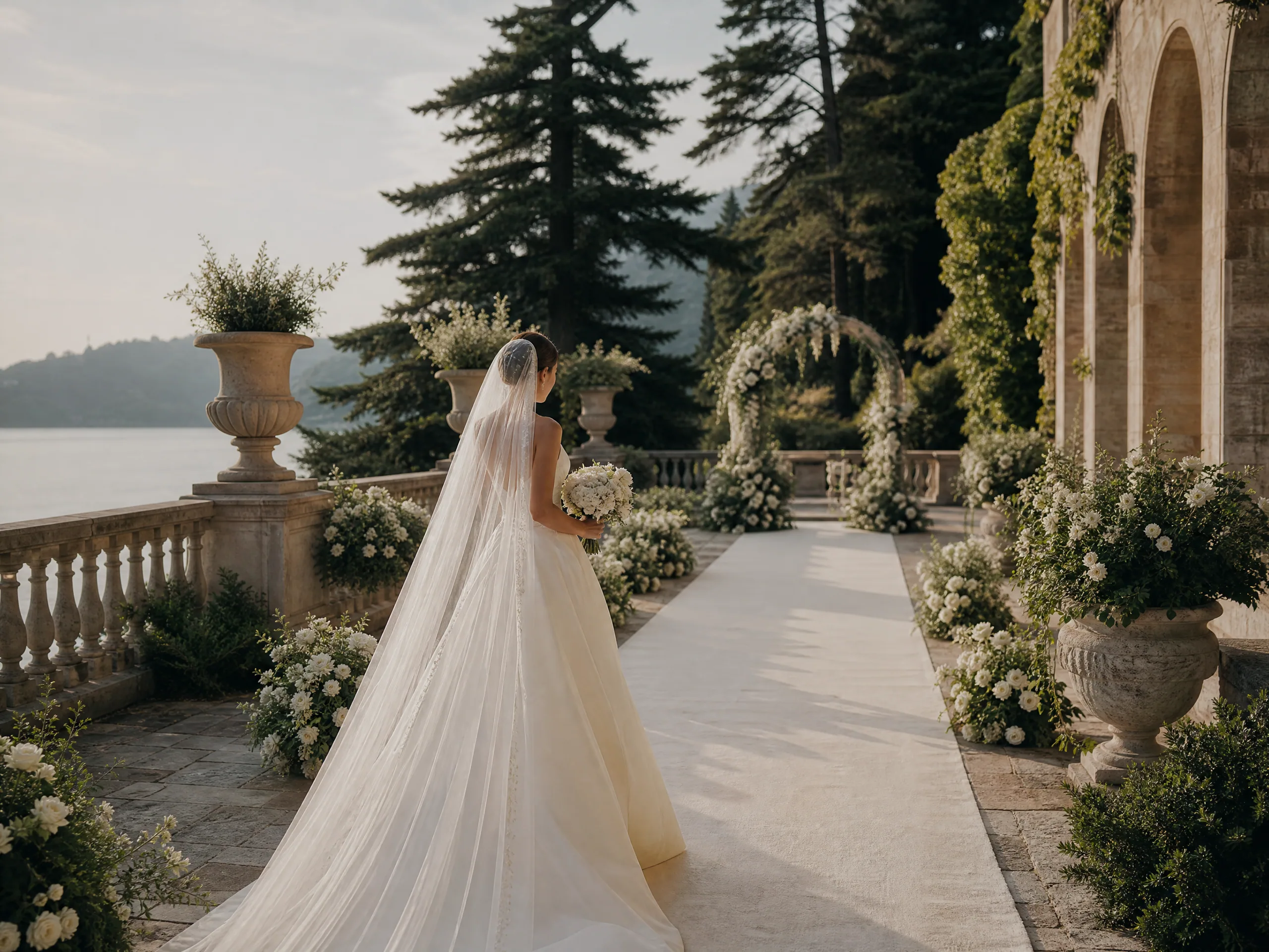 Ceremony Aisle Runners and Temporary Walkways for Outdoor Destination Weddings in Spain