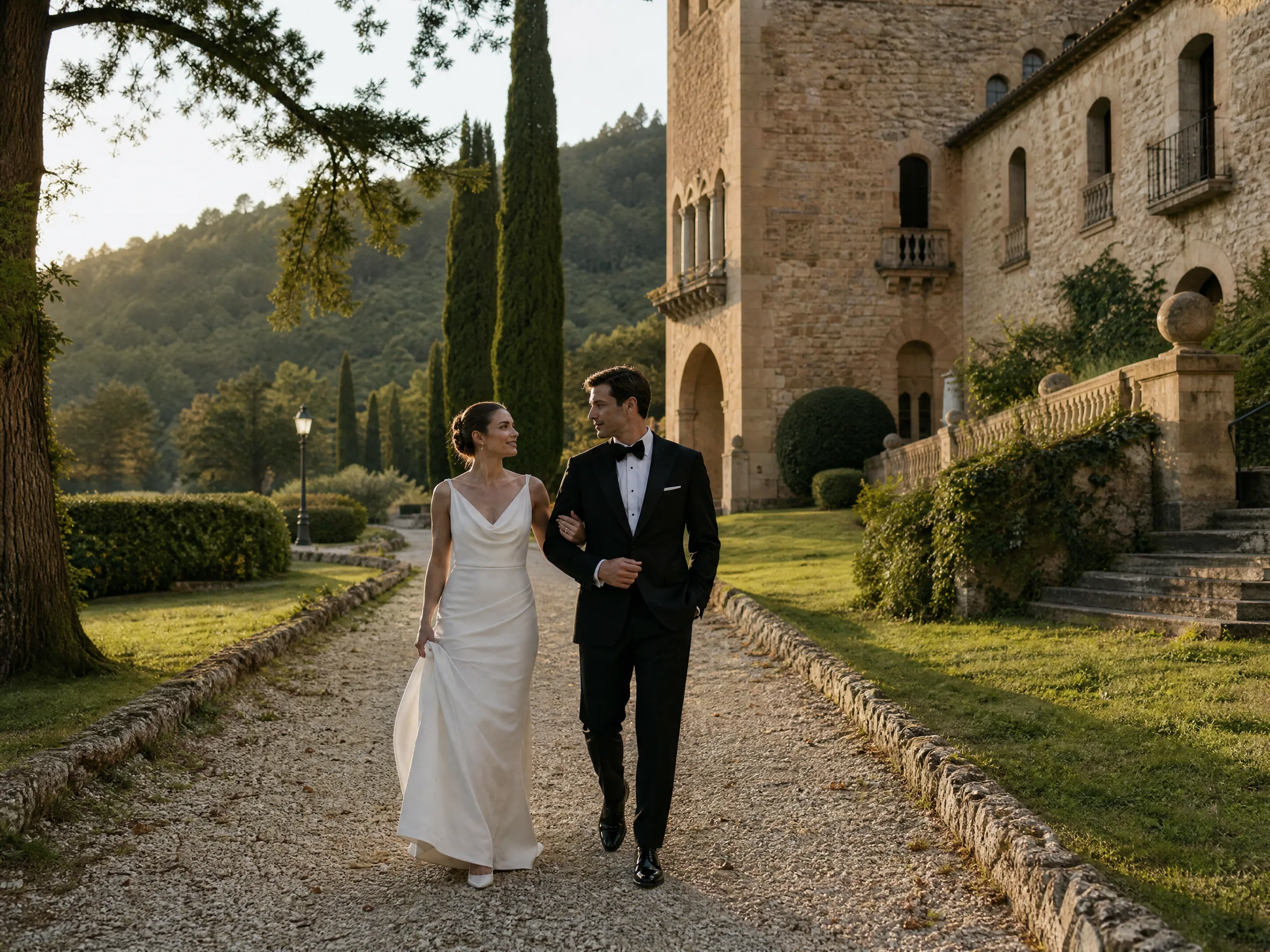 Destination wedding editorial: Walk the exact processional path before you shop fabric