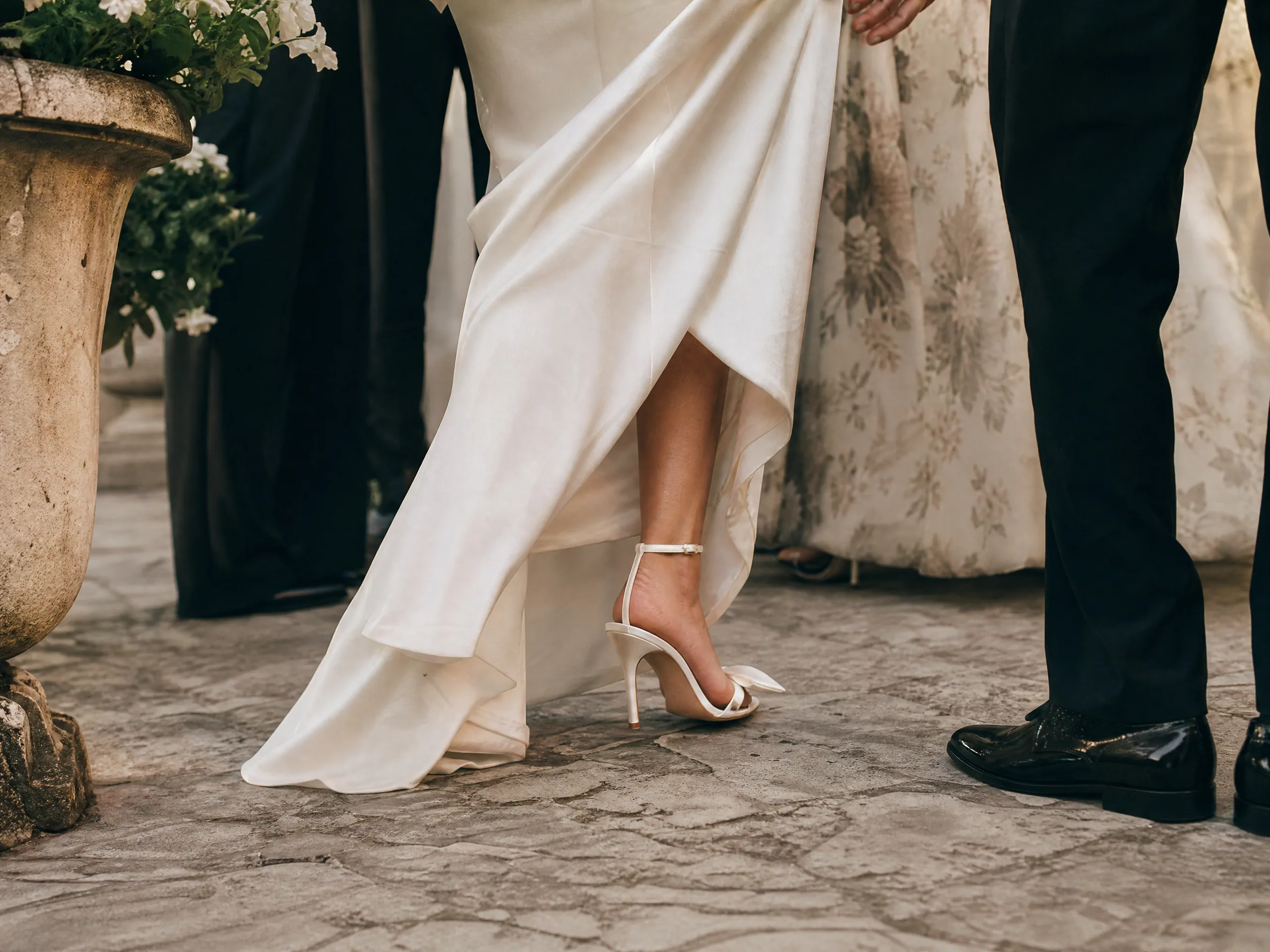 Wedding reception detail: Design for heels, hems, and the camera’s low angle