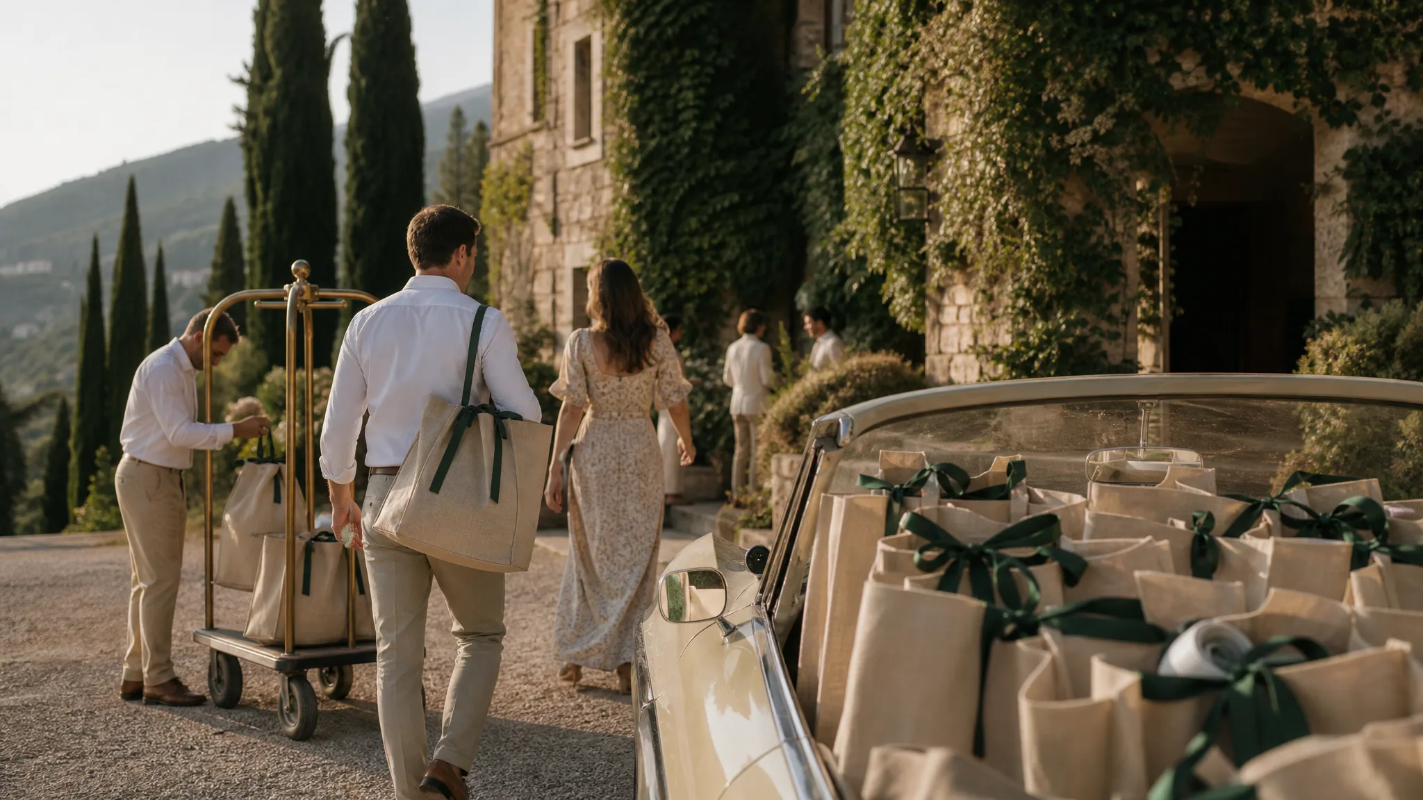 Guest Welcome Bags: Assembly, Hotel Delivery, and Arrival Timing for Destination Weddings in Spain