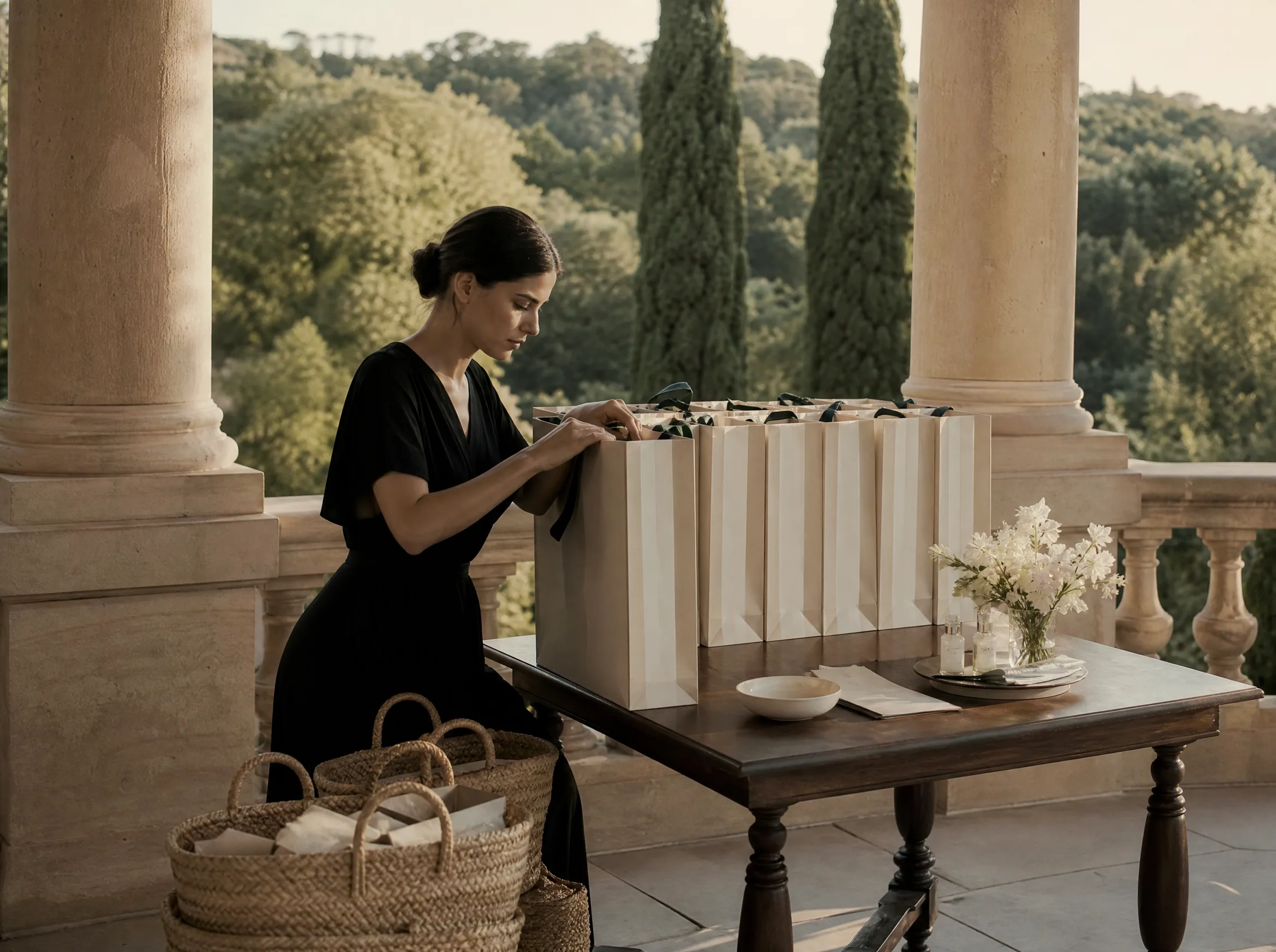 Bolsas de Bienvenida para Invitados: Montaje, Entrega en el Hotel y Horarios de Llegada para Bodas de Destino en España