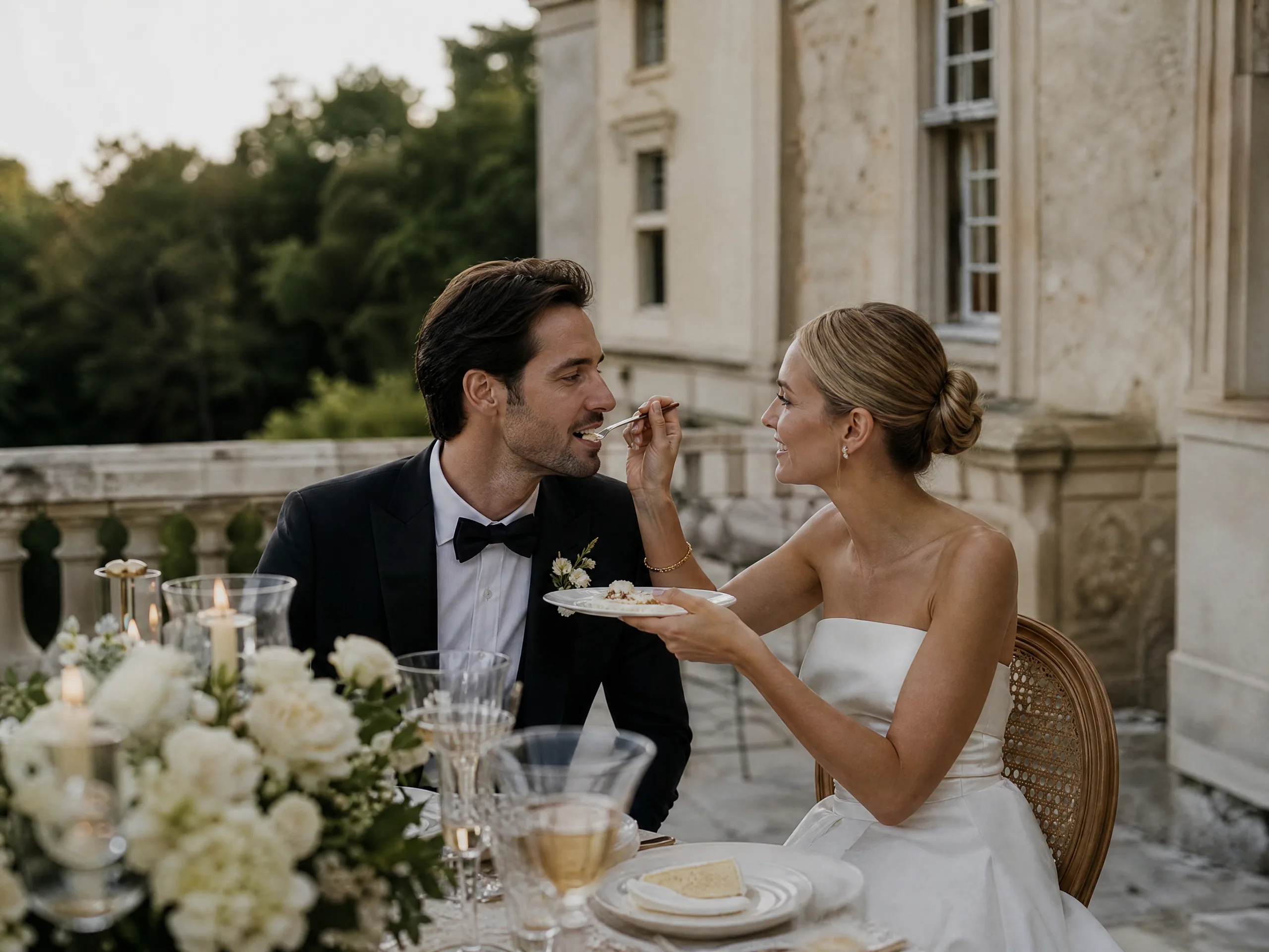 Wedding reception detail: Decide who feeds whom—and put it in writing
