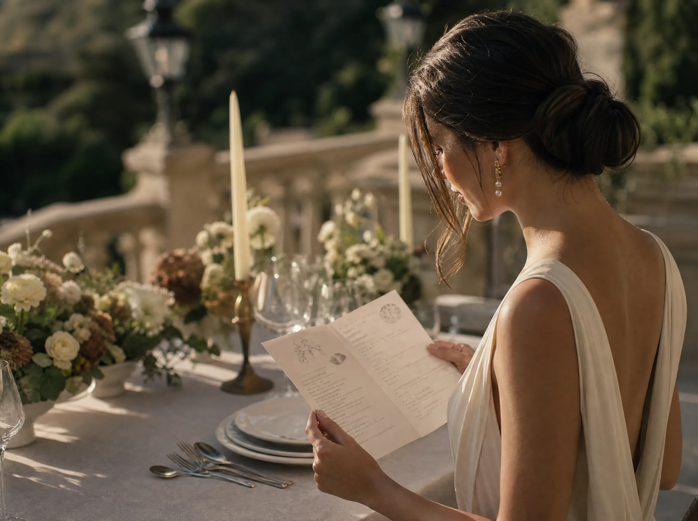 Guest Bilingual Menus and Spanish Dish Explanations for Destination Weddings in Spain