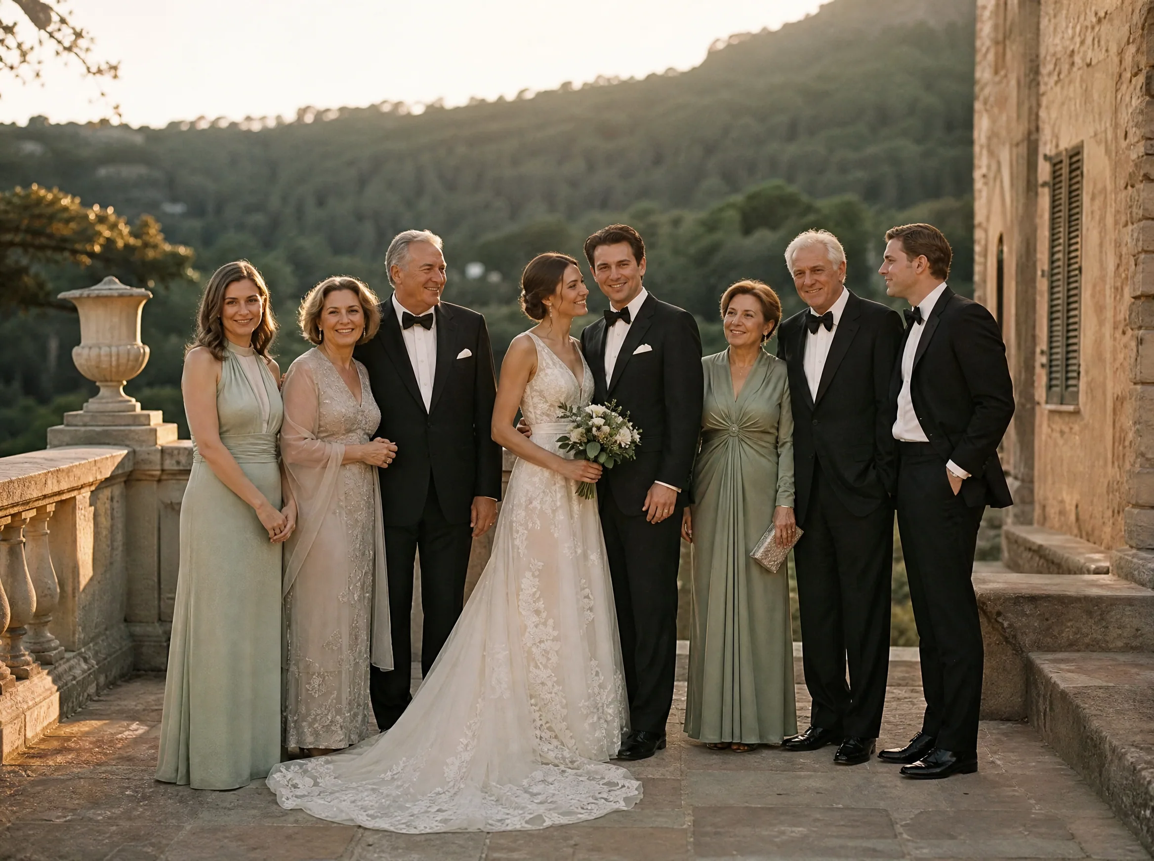 Guest Family Formals and Group-Photo Timing Logistics for Destination Weddings in Spain