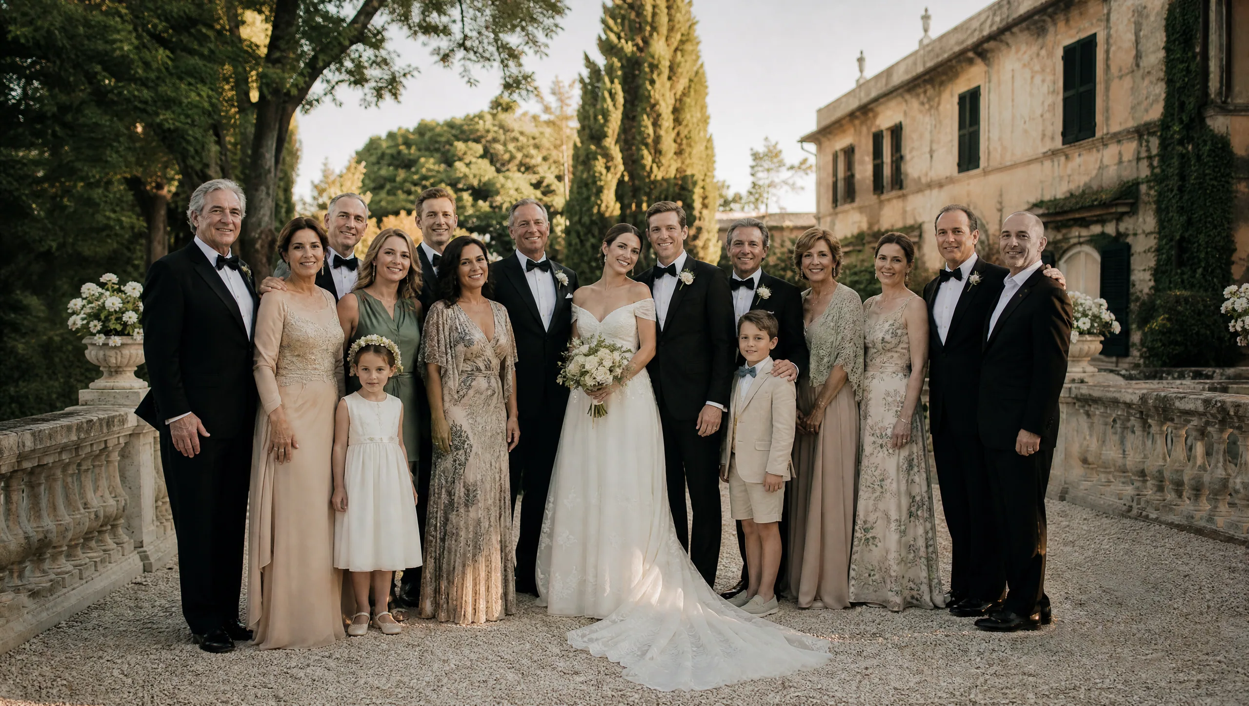 Guest Family Formals and Group-Photo Timing Logistics for Destination Weddings in Spain