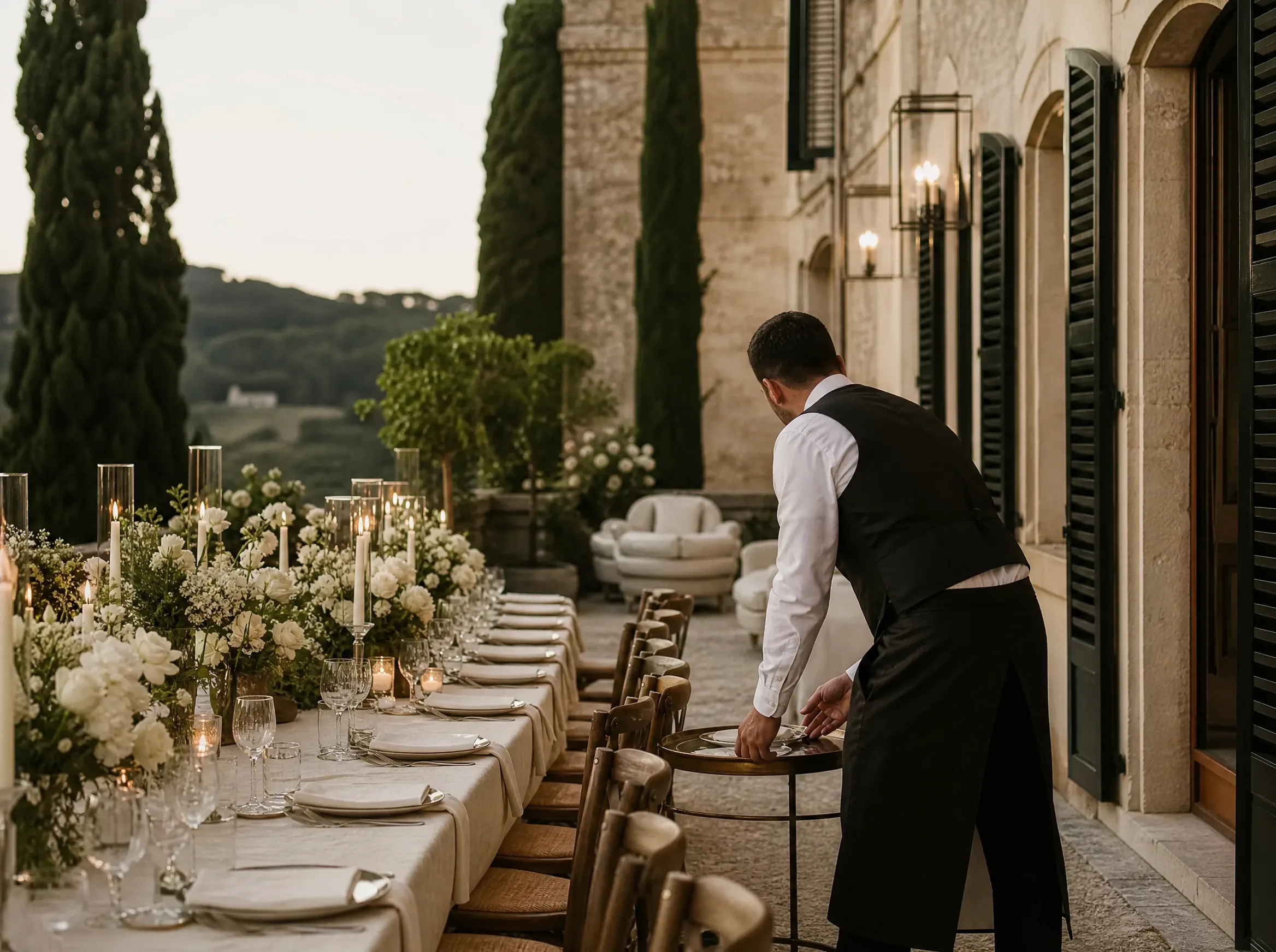 Wedding reception detail: Choose the service model that fits the venue