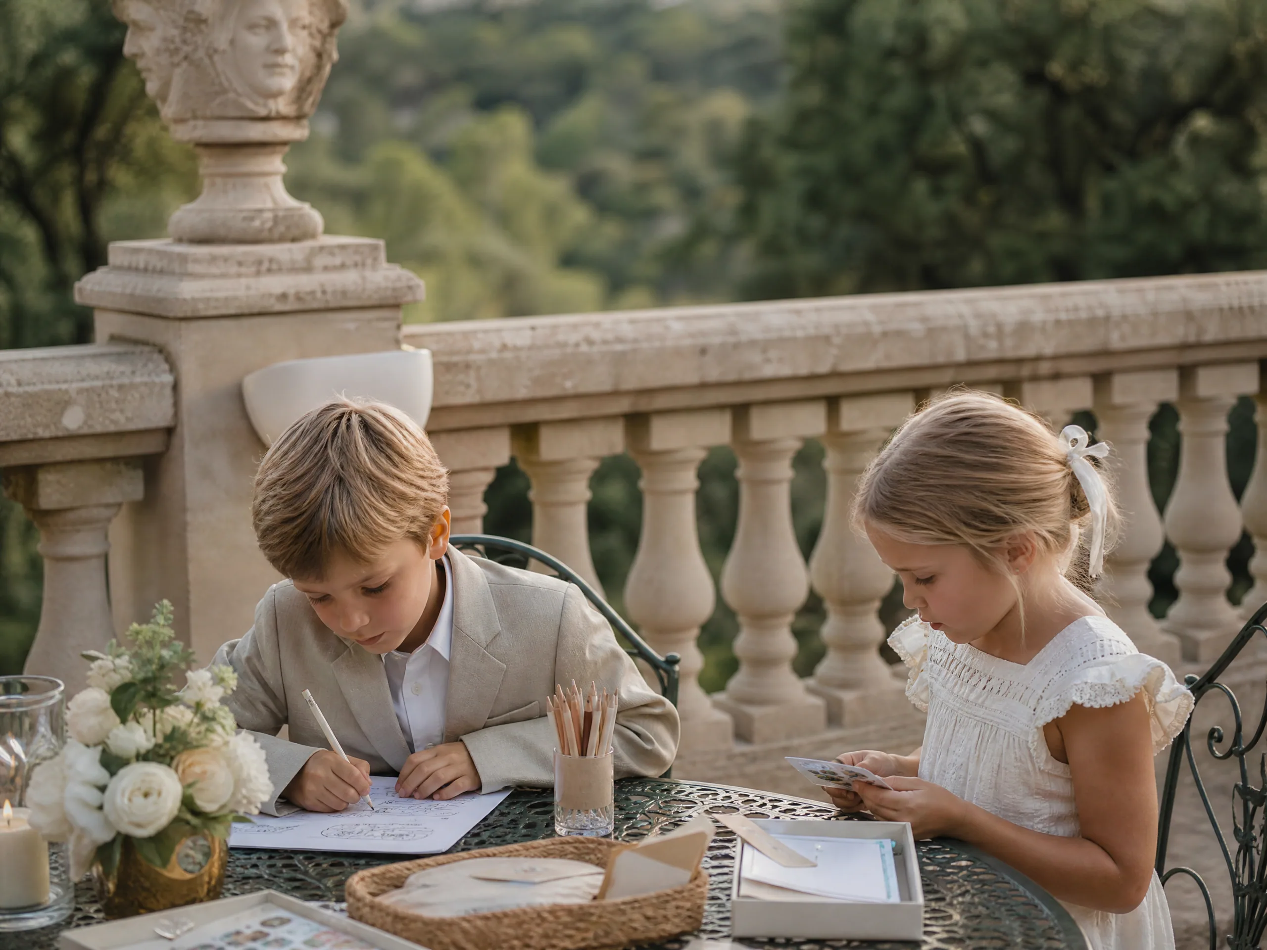 Paquetes de Actividades Silenciosas para Niños en la Ceremonia y la Hora del Cóctel en Bodas Destino en España