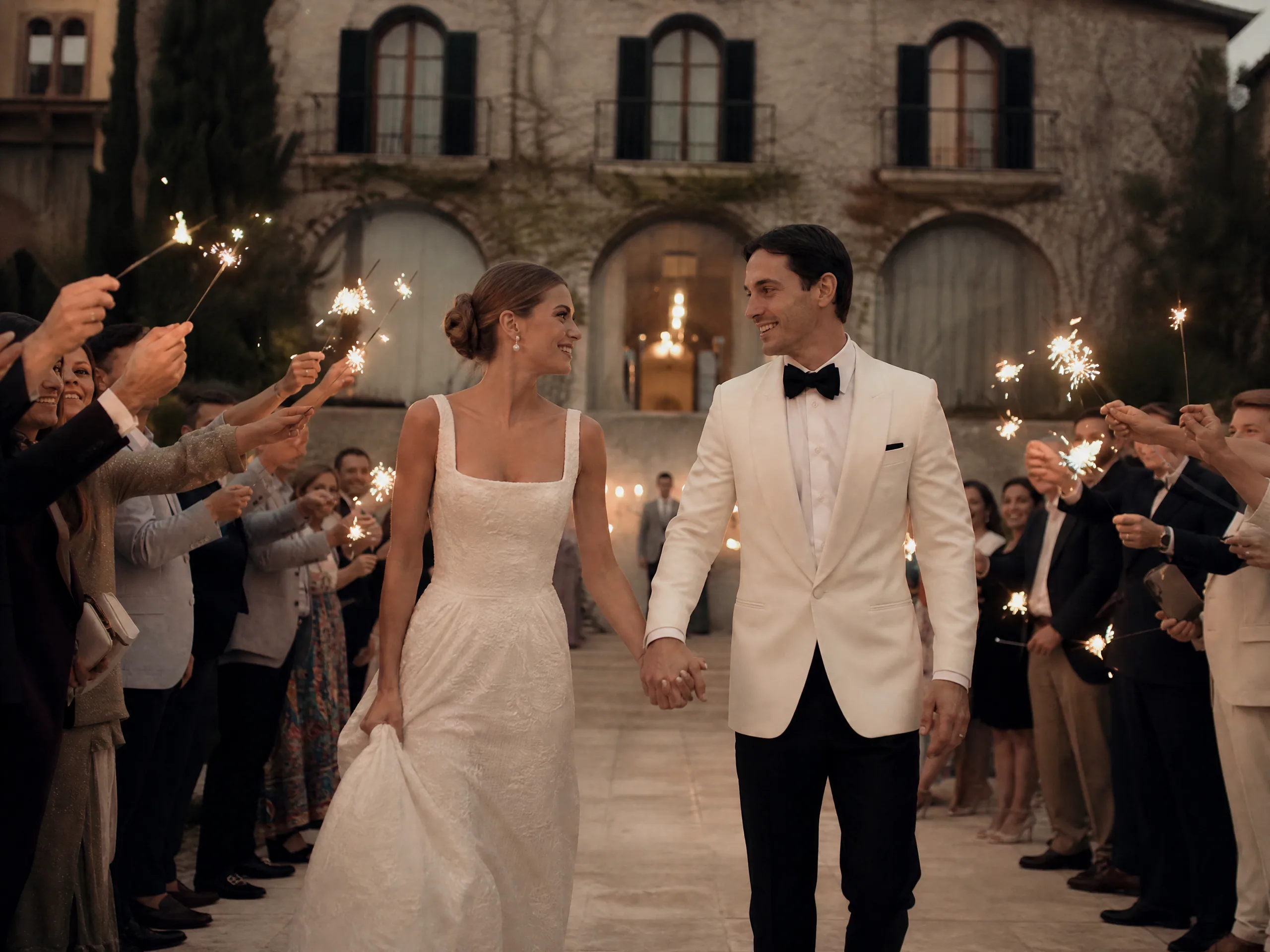 Guest Sparkler Send-Offs and Open-Flame Rules for Destination Weddings in Spain
