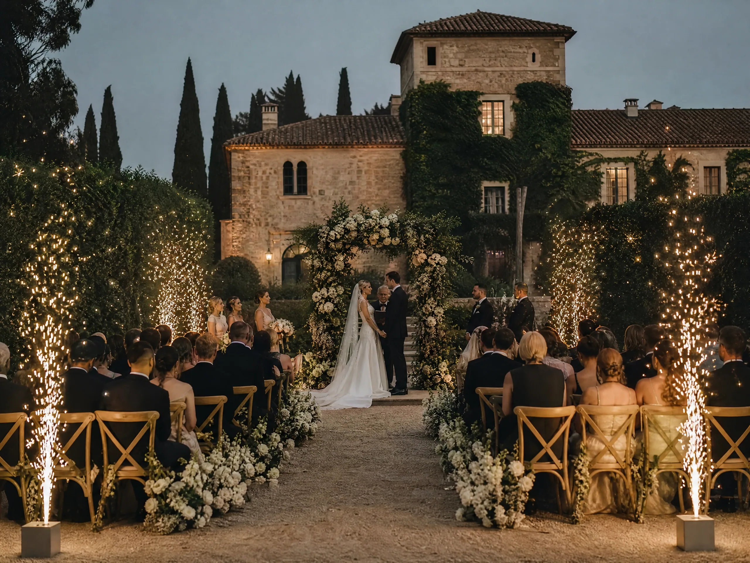 Wedding ceremony in Spain: Choose safer formats: cold sparklers, LED alternatives, and timing