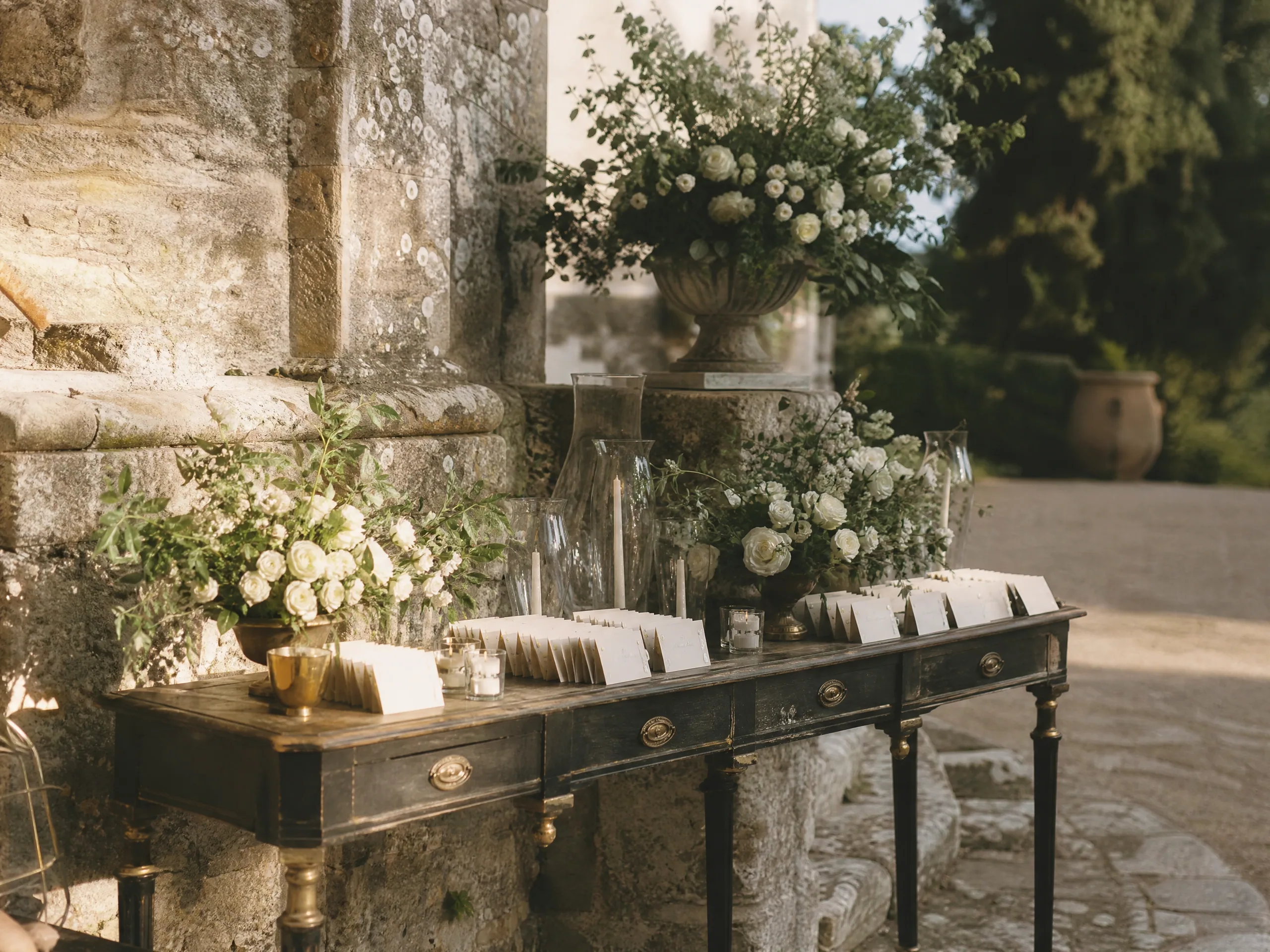 Luxury wedding detail: Place stations where transitions actually happen