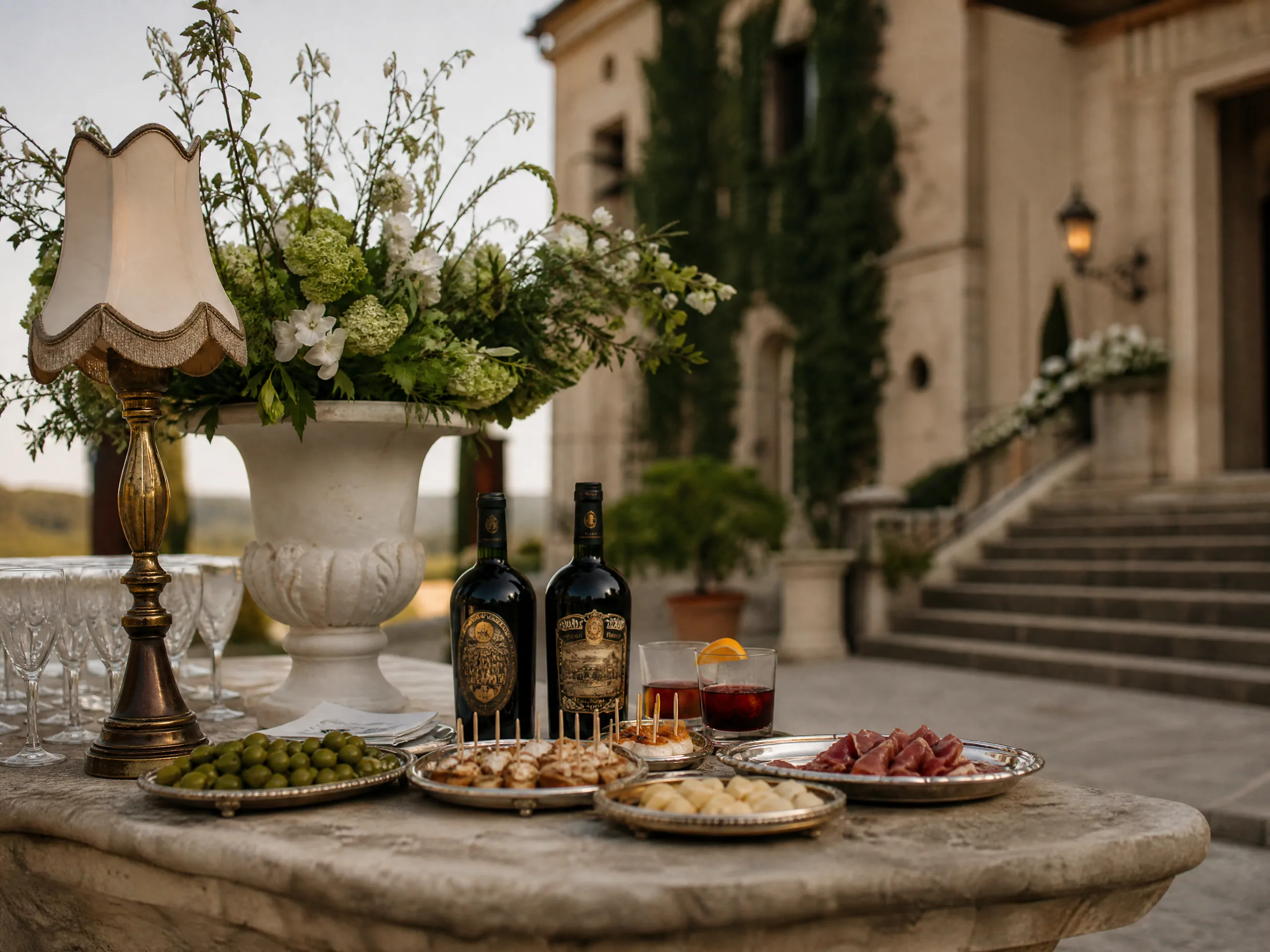 Luxury wedding detail: Build a Vermouth-and-Light-Bite Window Into the Timeline
