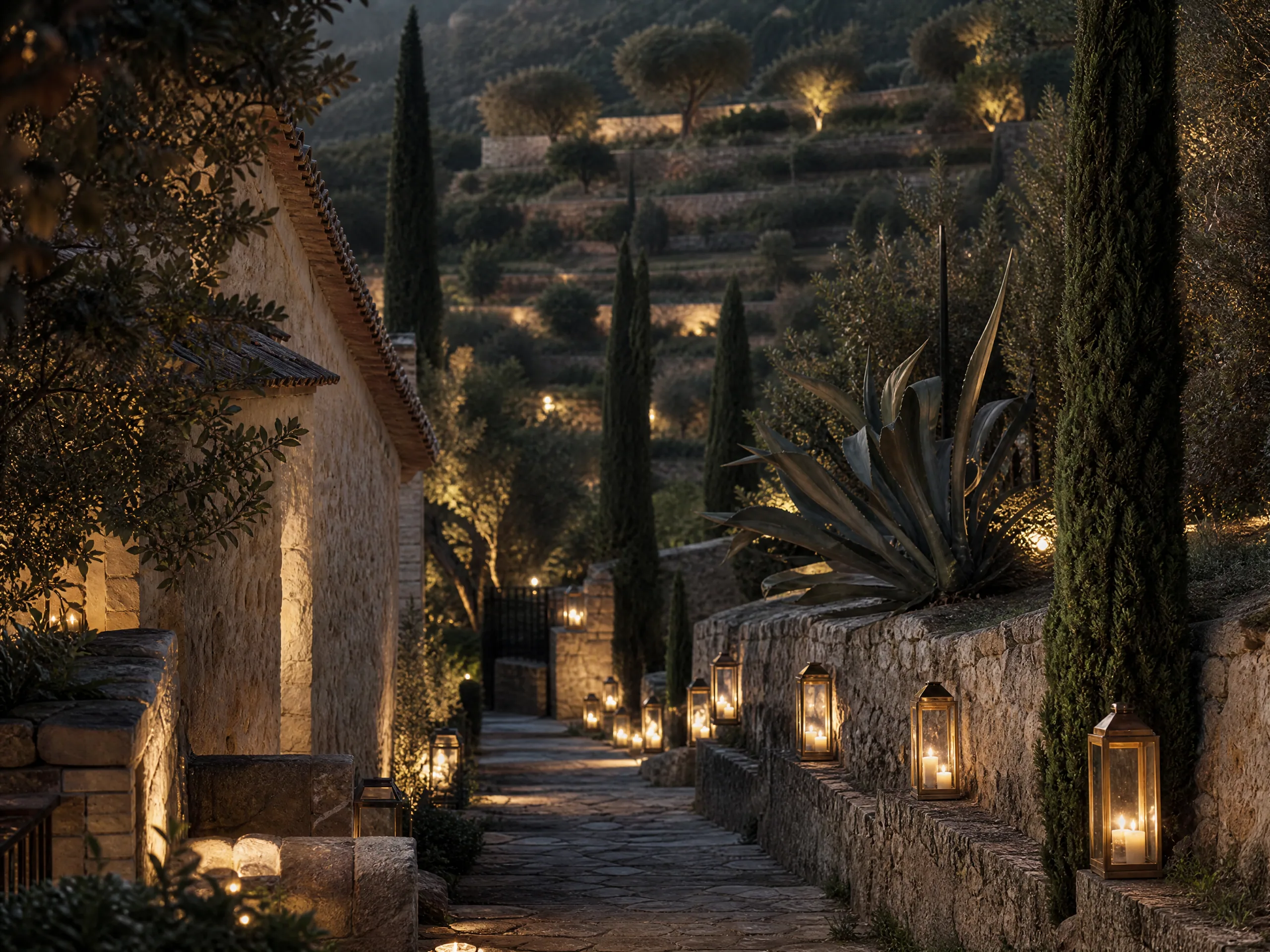 Luxury wedding detail: Walk the Guest Route After Dark
