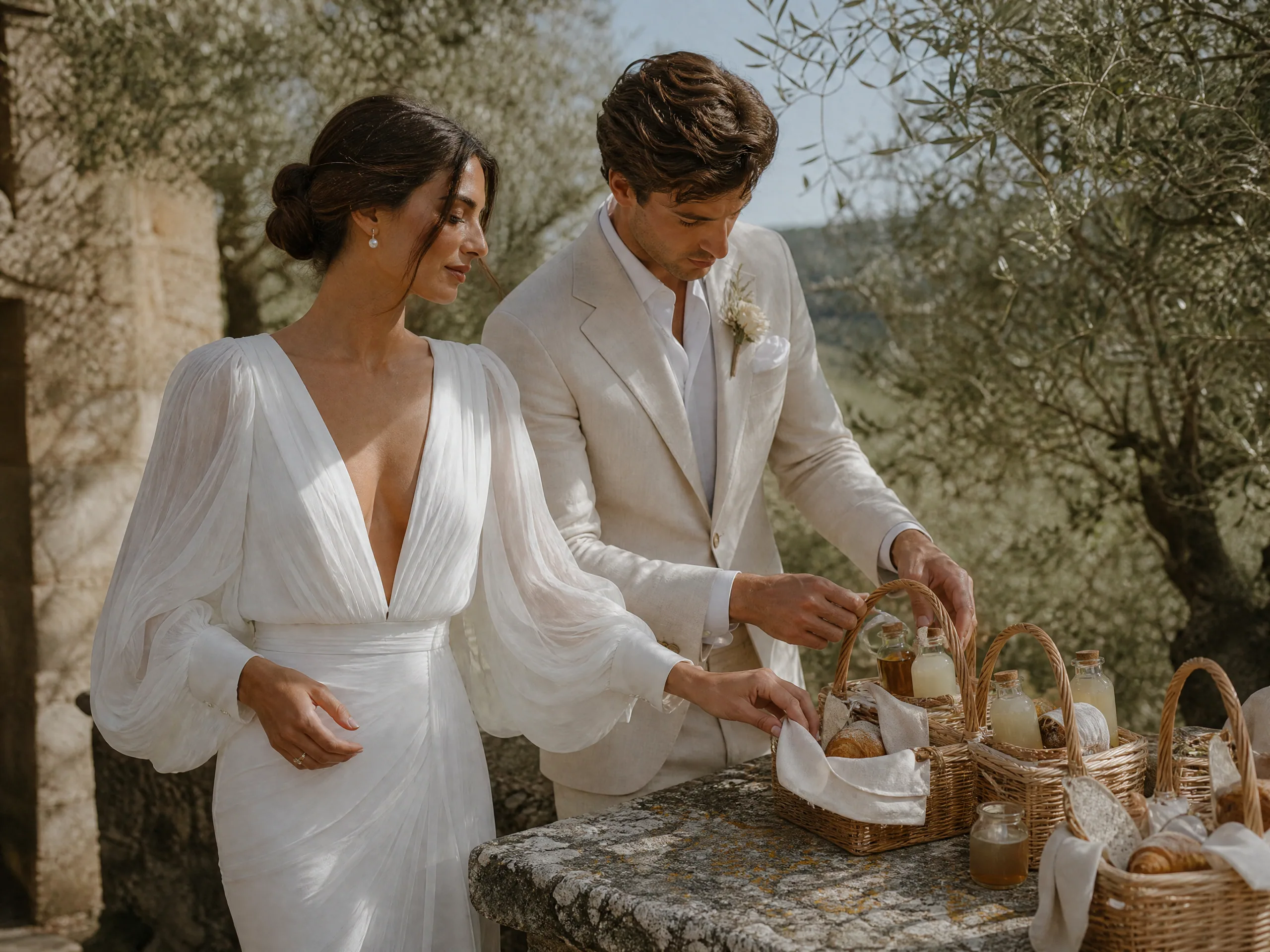 Destination wedding in Spain: Design grab-and-go breakfast kits for early call guests