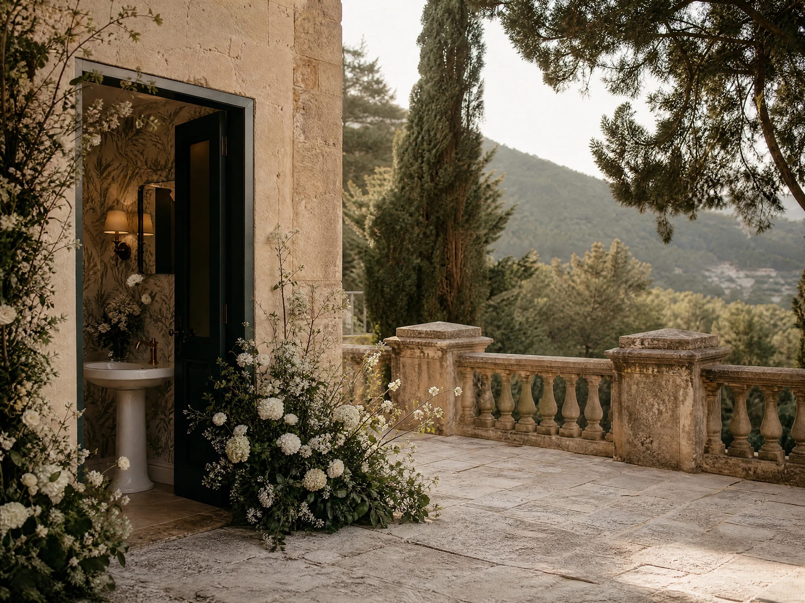 Guest Portable Restroom and Estate Bathroom Logistics for Outdoor Destination Weddings in Spain