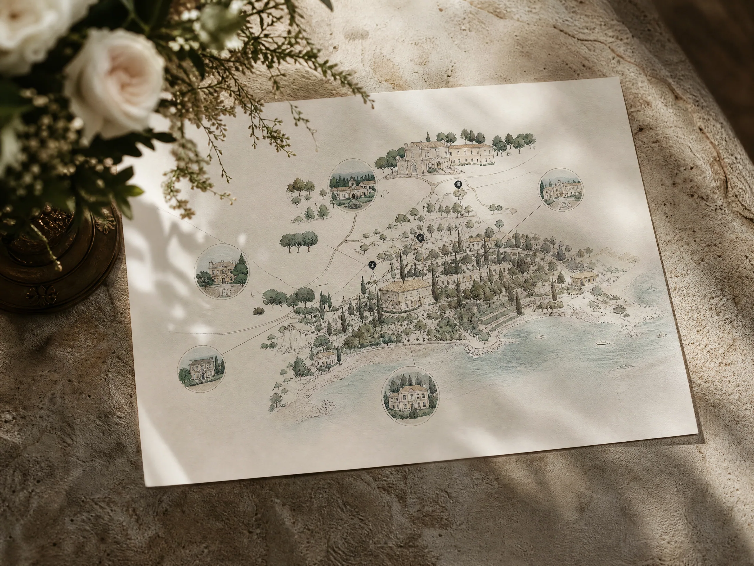 Luxury wedding detail: Map which hotels and room types your guests will use