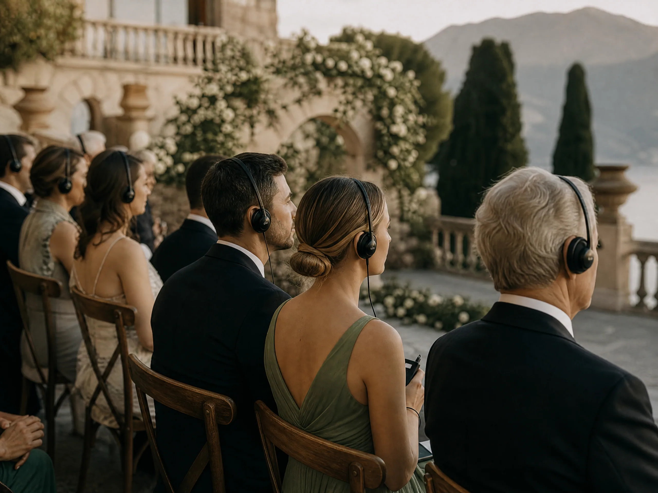 Guest Ceremony Translation Headsets and Multilingual Audio Logistics for Destination Weddings in Spain
