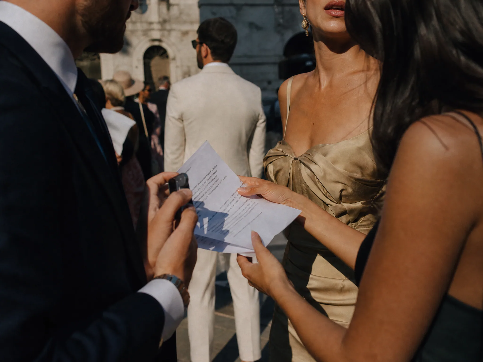 Luxury wedding detail: Publish one hard arrival window and meeting point