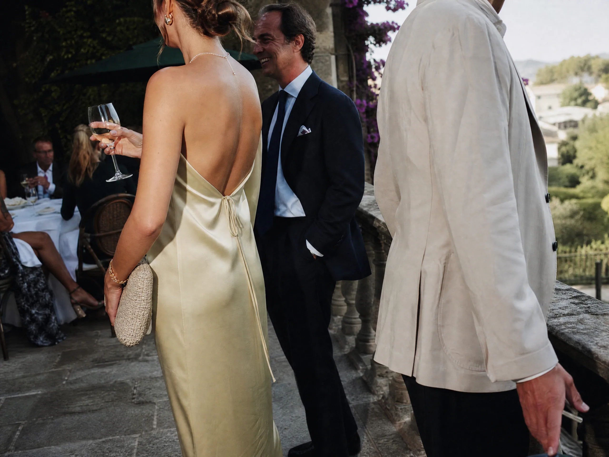 Wedding reception detail: Brief attire that works for town hall and the next venue