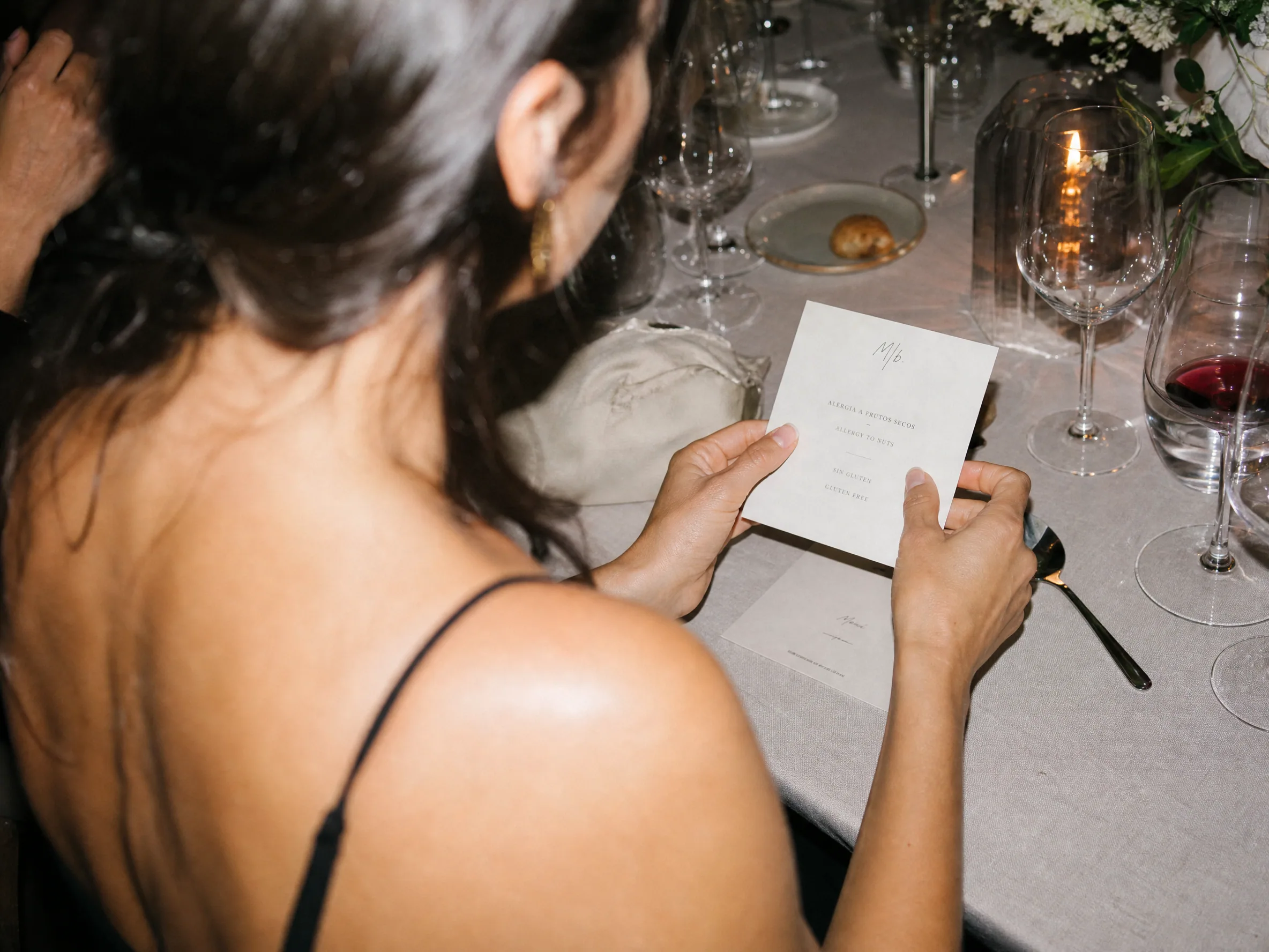 Luxury wedding detail: How to Create Effective Guest Allergy Cards
