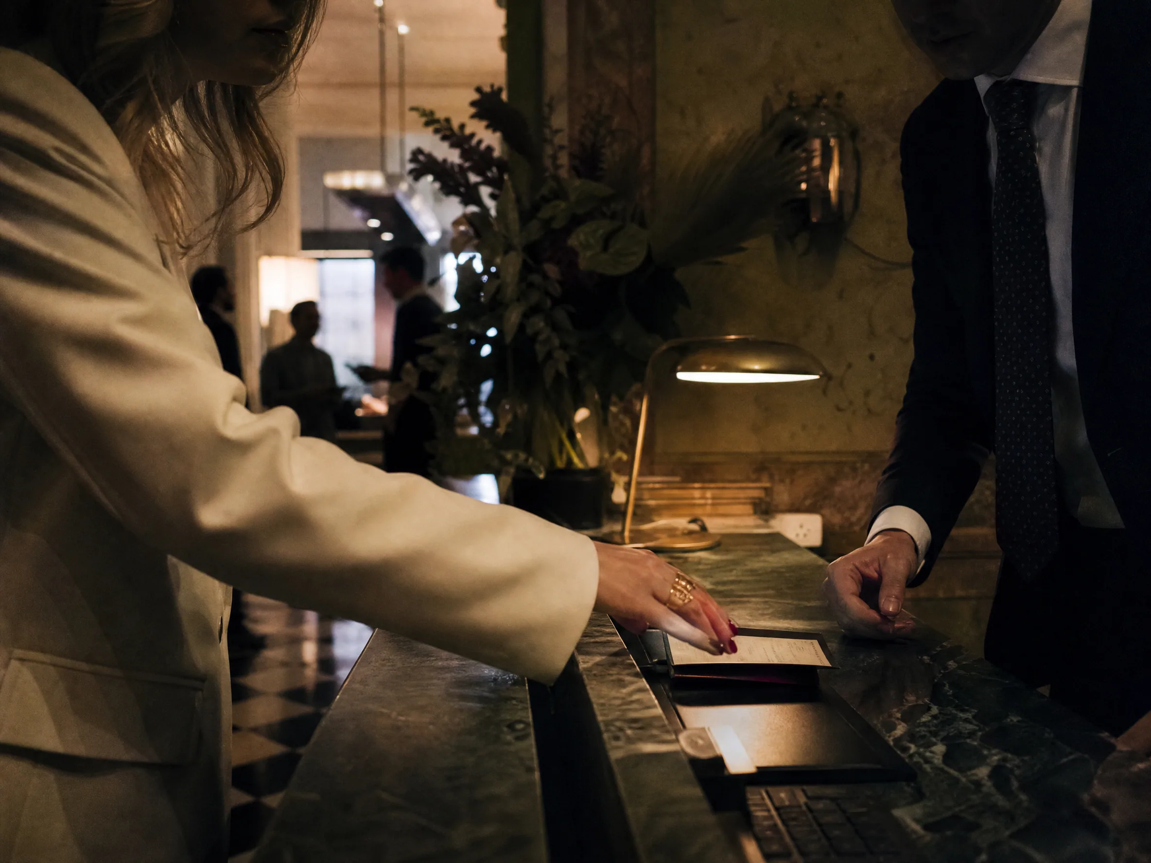 Luxury wedding detail: What hotels usually collect at check-in