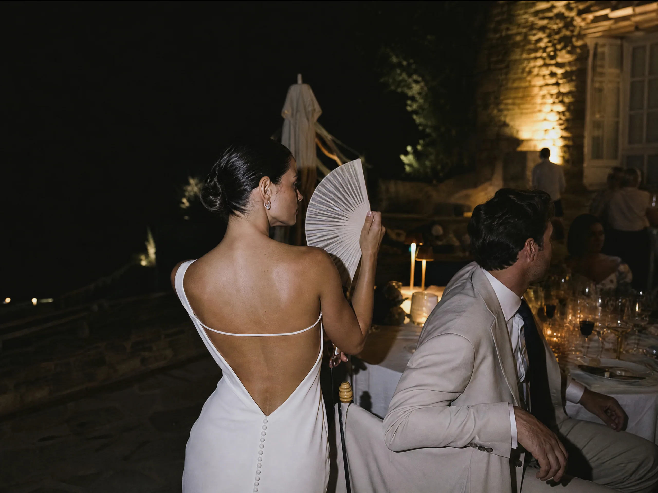 Wedding reception detail: Adapting to Menorca's Weather and Lighting