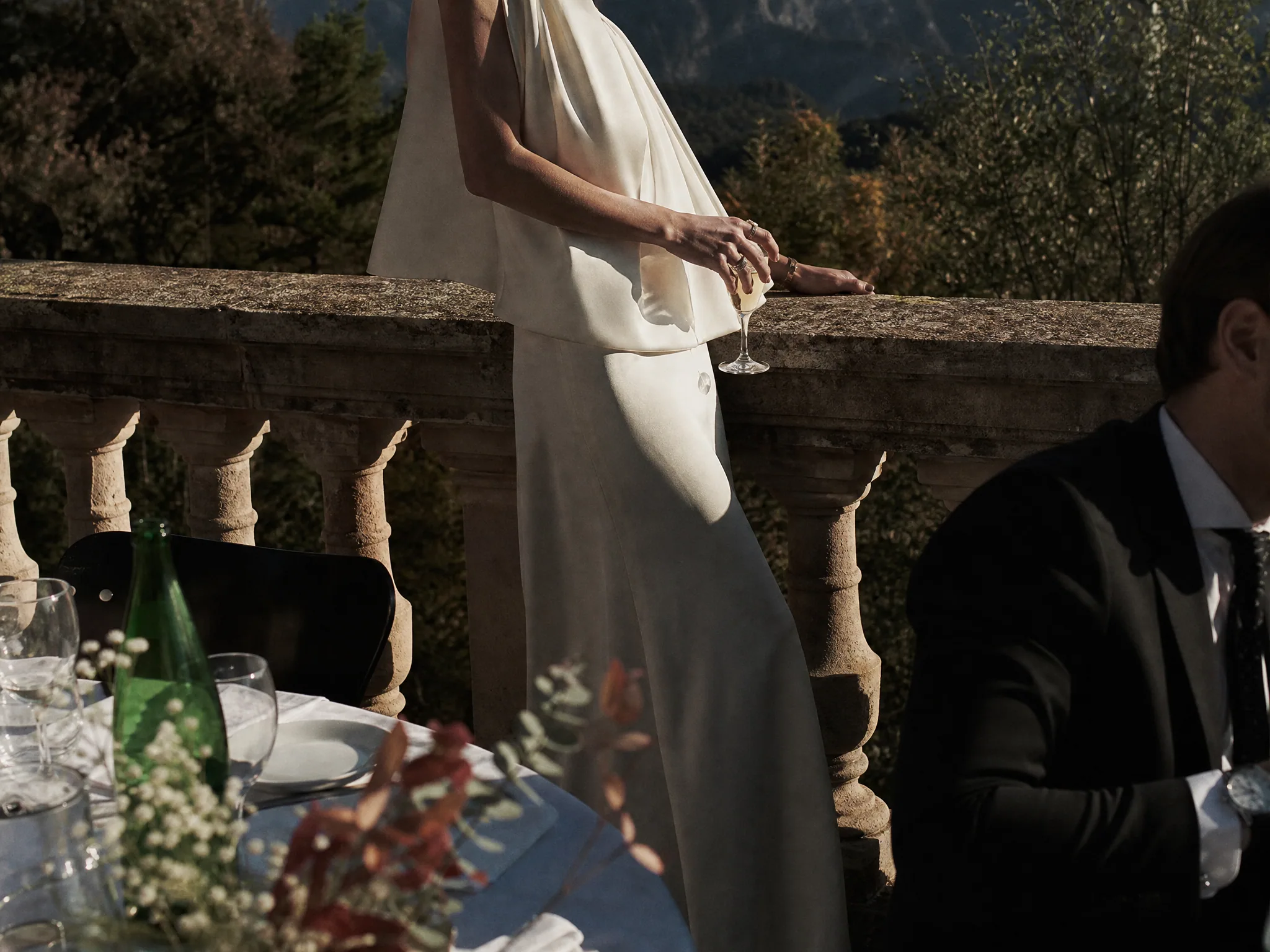 Wedding reception detail: Utilizing Natural Light in Autumn